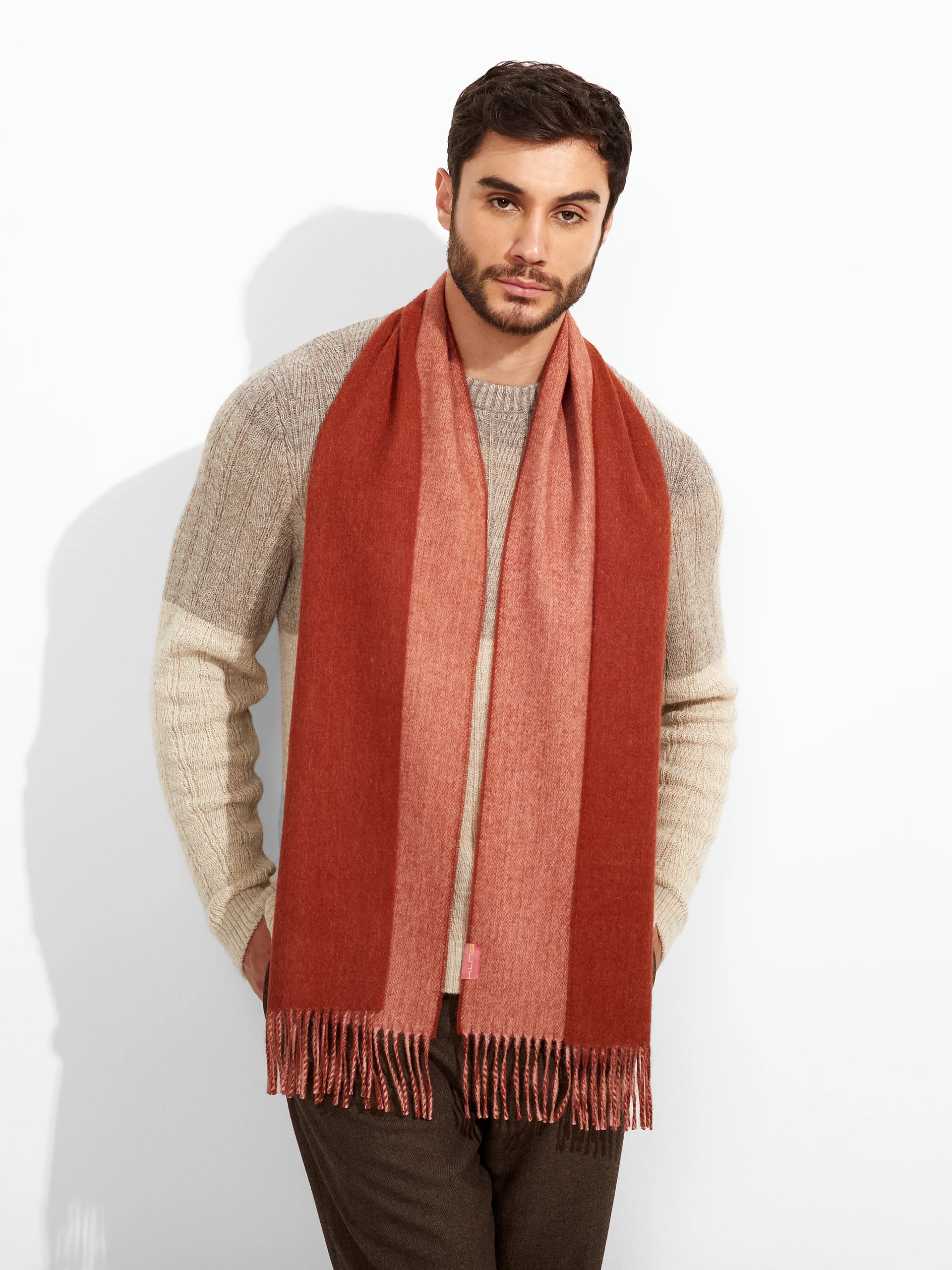 Tundra Scarf Baby Alpaca Color Red - Image 4