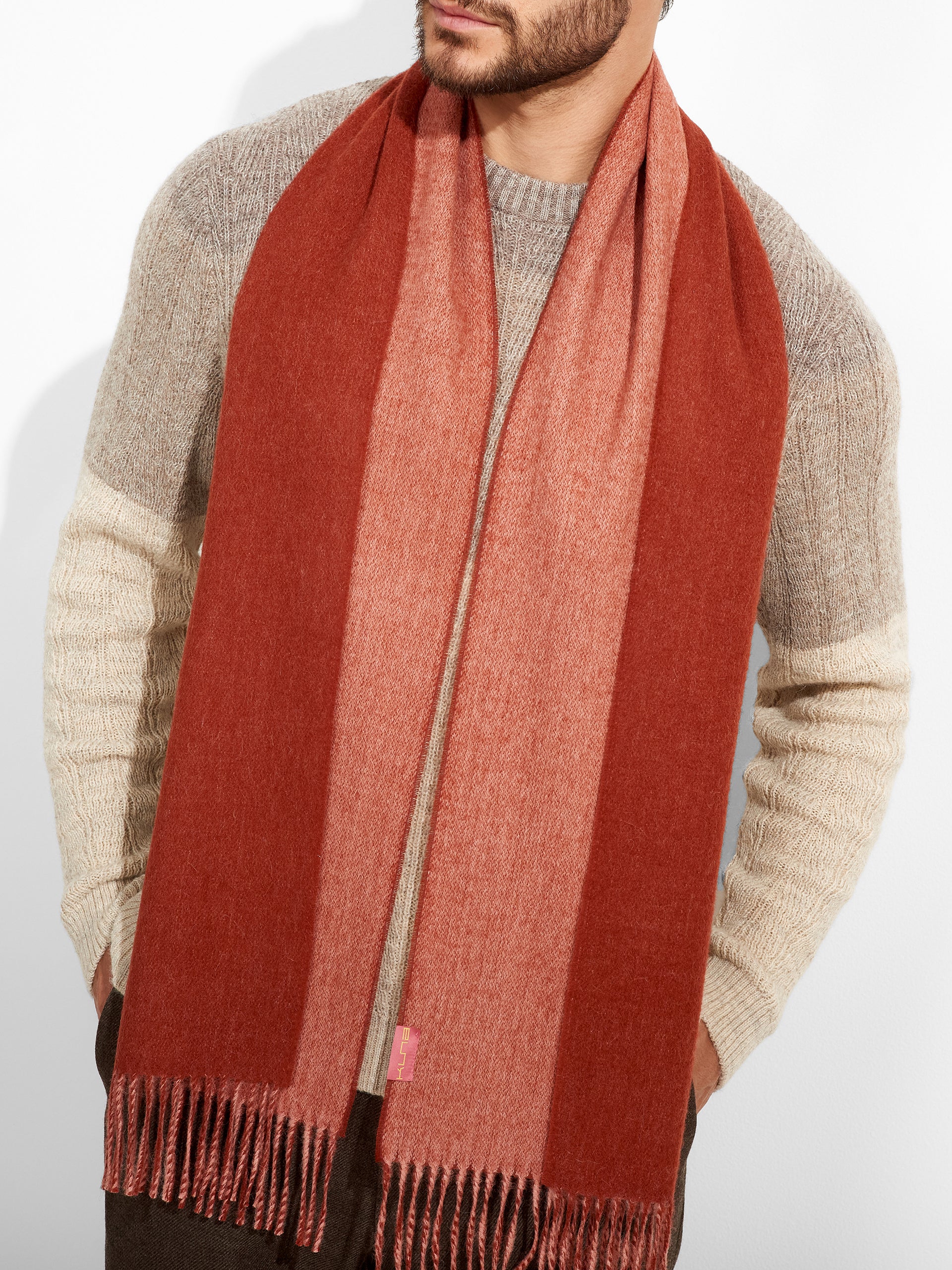 Tundra Scarf Baby Alpaca Color Red - Image 5