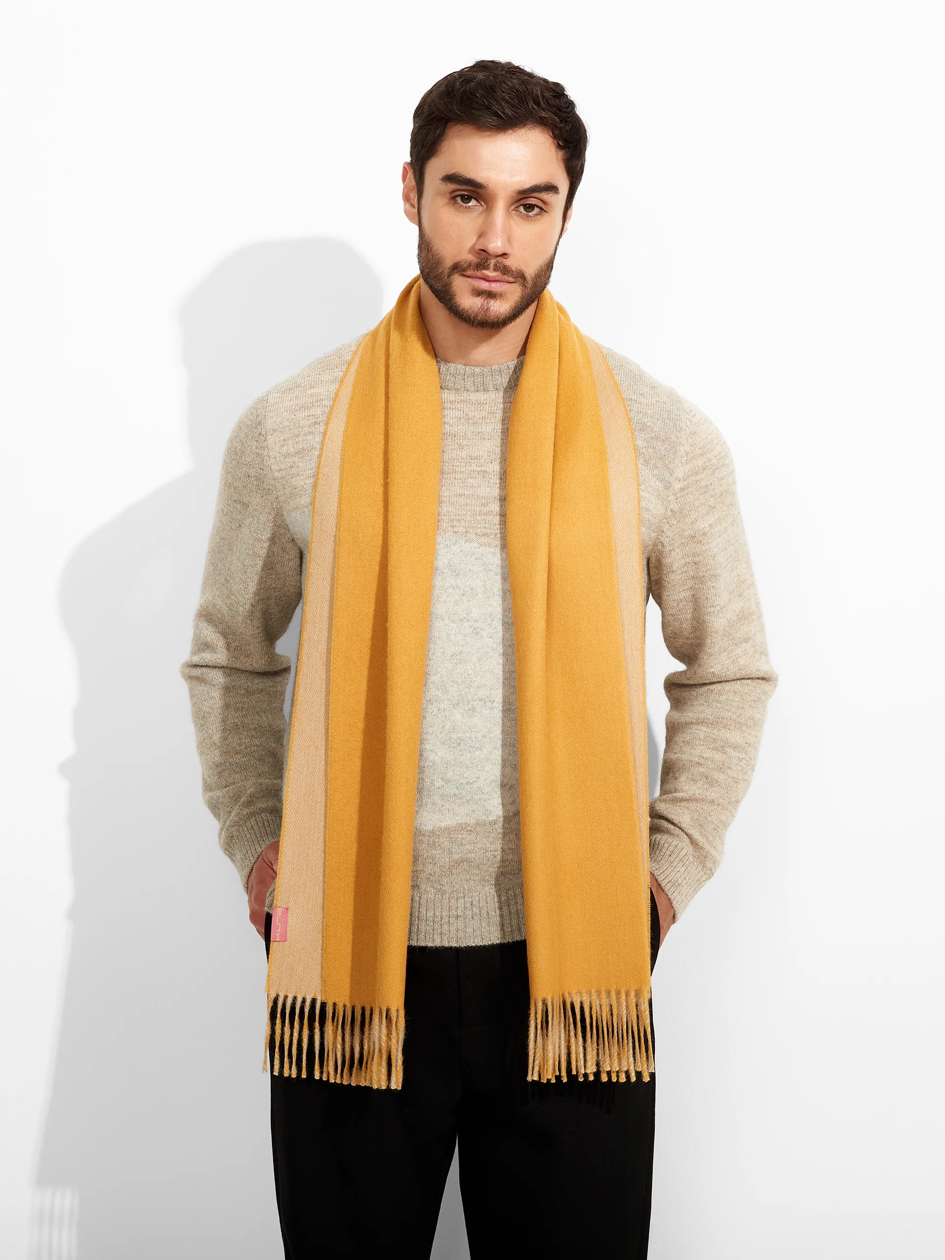 Tundra Scarf Baby Alpaca Color Yellow - Image 4