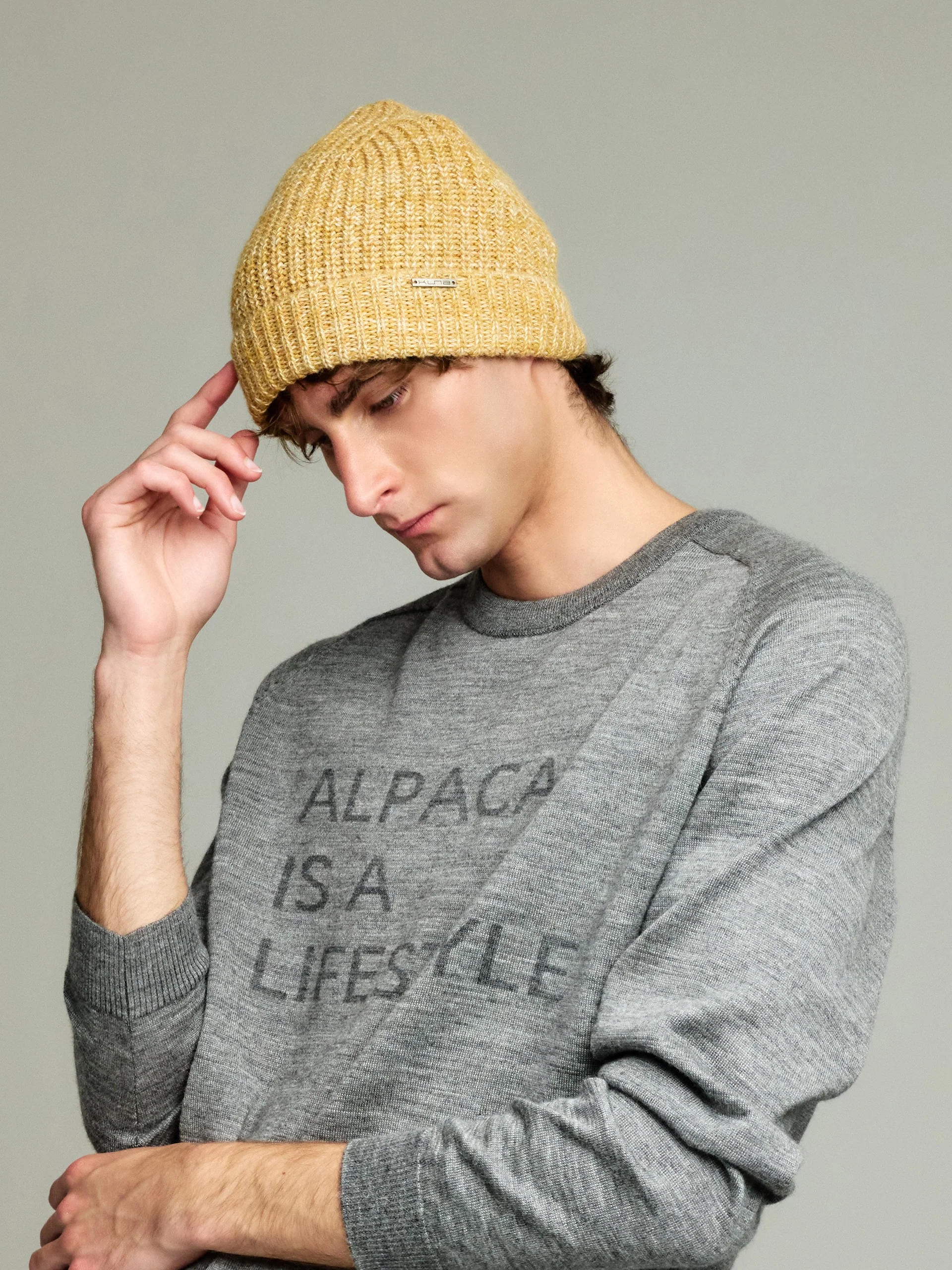 Ubicate Hat Hat Baby Alpaca Color Yellow - Image 4