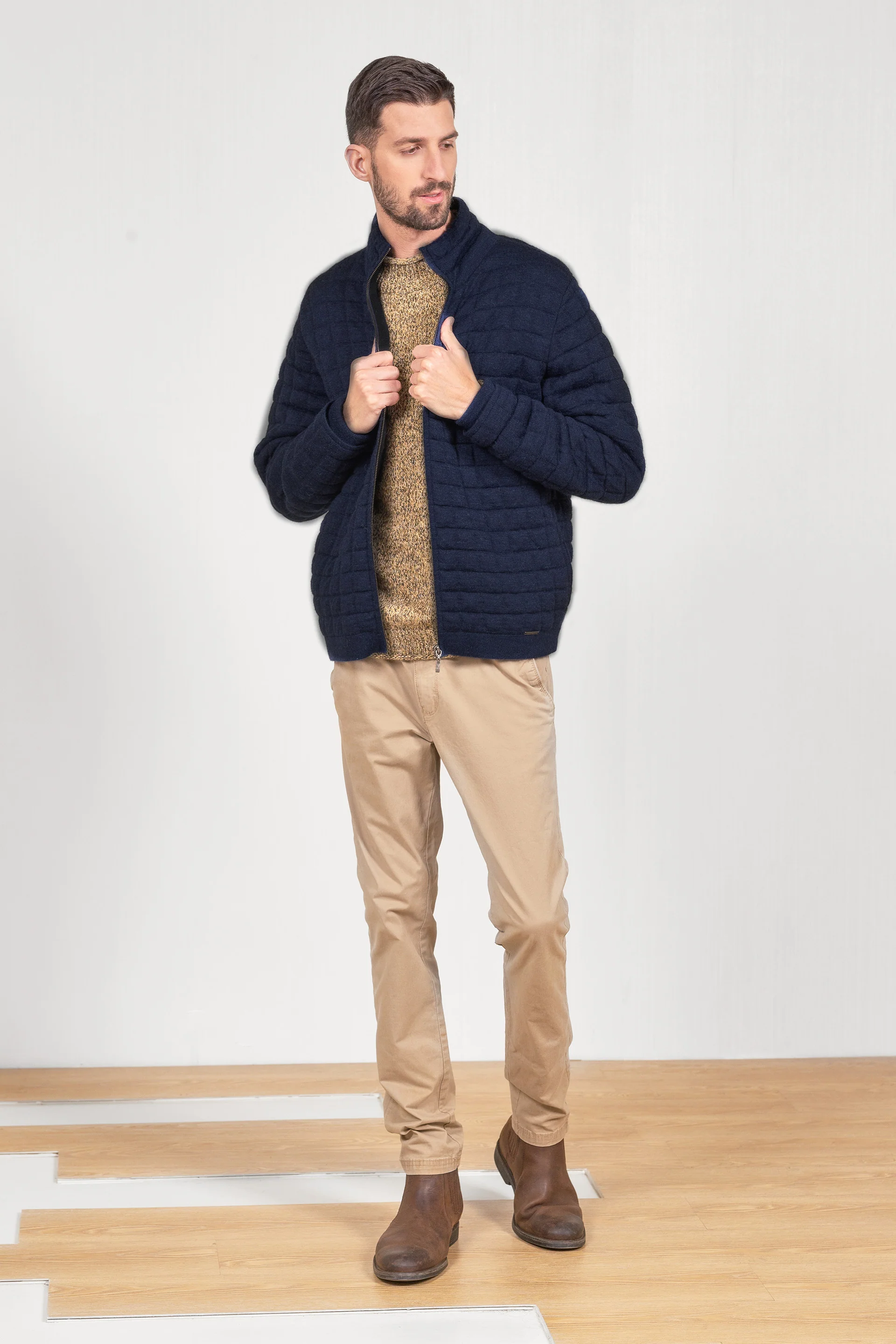 Usain Cardigan Baby Alpaca Color Blue - Image 4