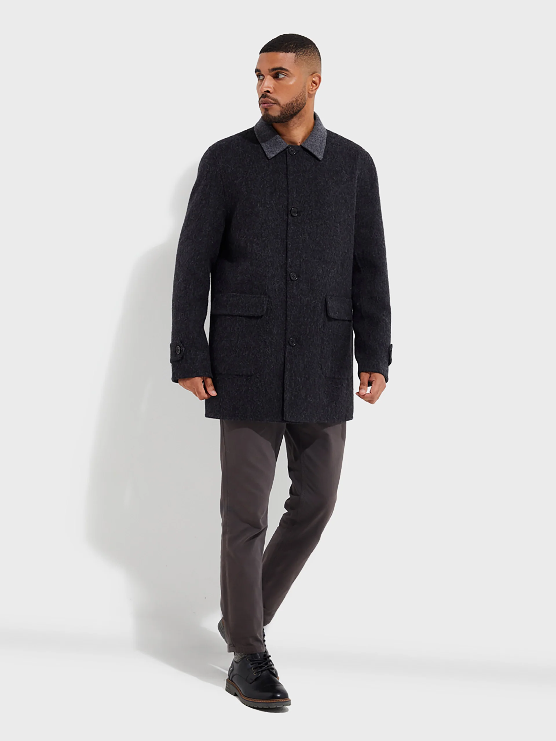 Valiente Coat Baby Alpaca Color Grey - Image 5