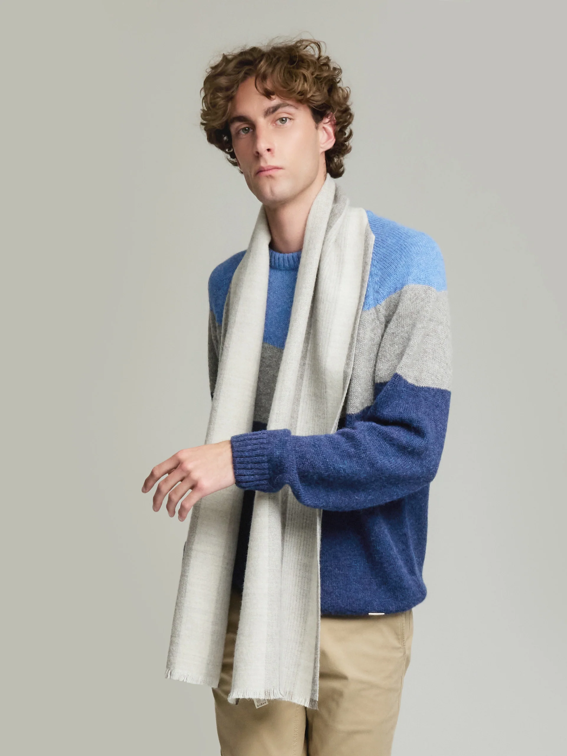 Valter Eco Scarf Baby Alpaca Color Grey - Image 4