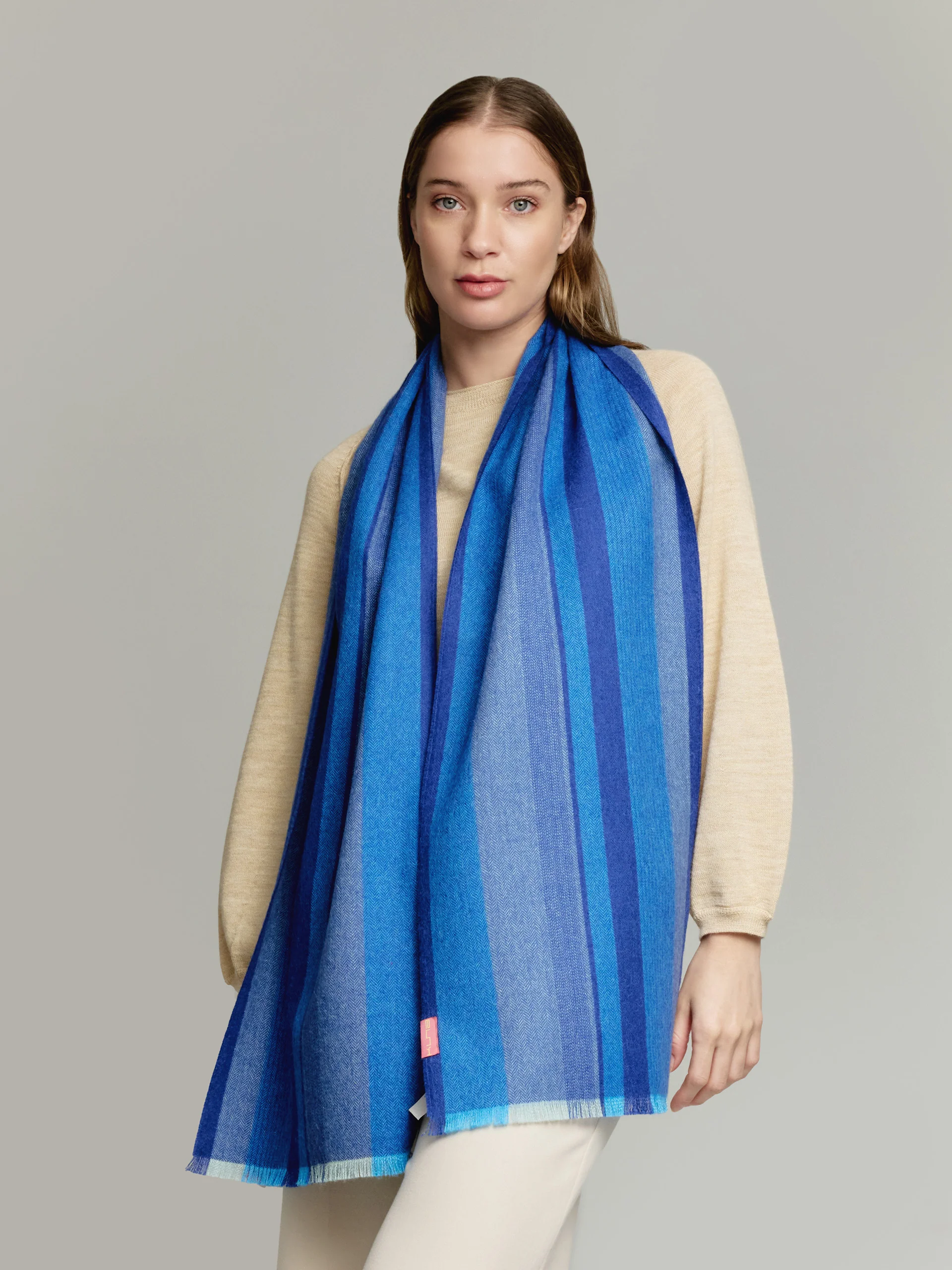 Valter Scarf Baby Alpaca Color Blue