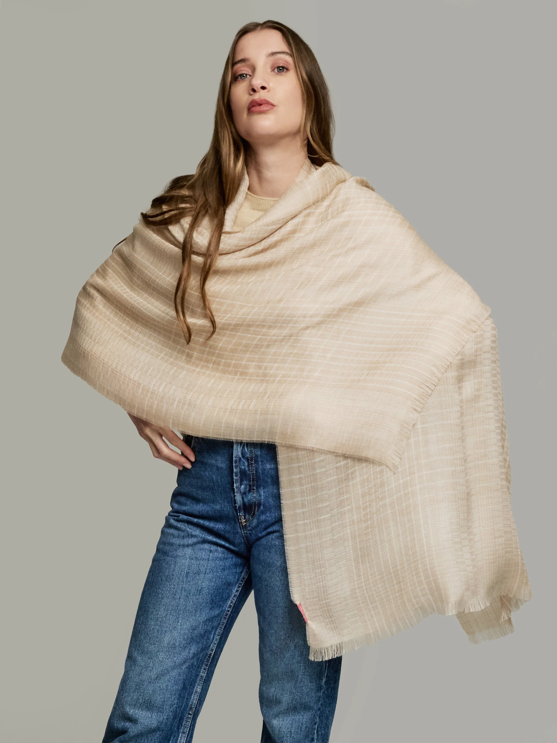Vermondi Eco Shawl Baby Alpaca Color Beige