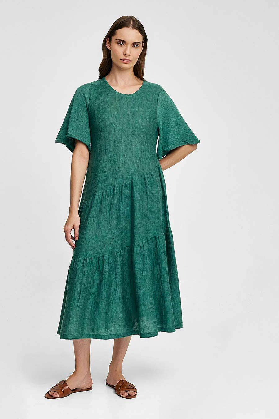 Wave Dress Baby Alpaca Color Green - Image 4