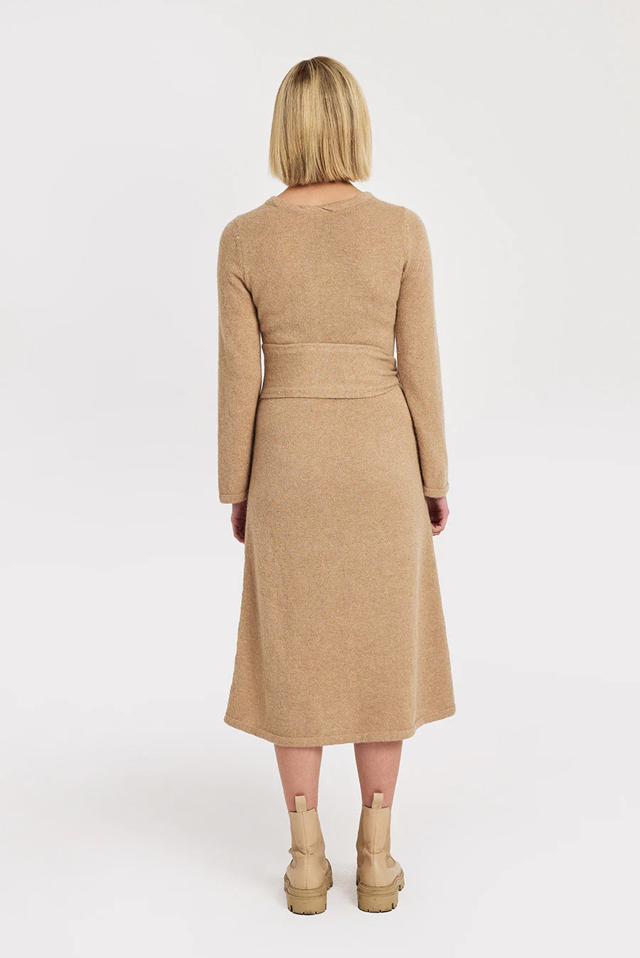 Winona Dress Baby Alpaca Color Chanterelle - Image 3