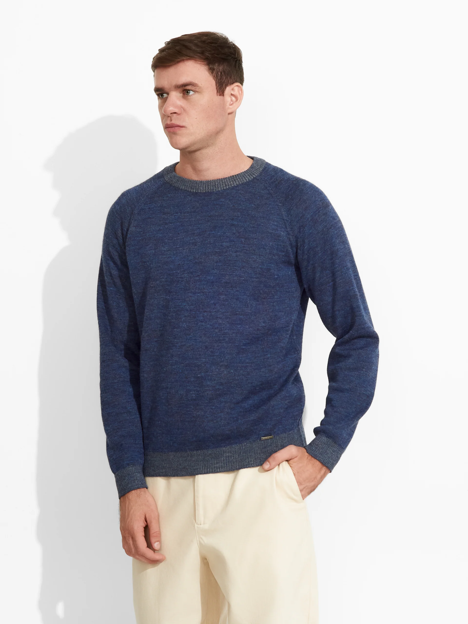 Vittorio Sweater Baby Alpaca Color Blue - Image 3