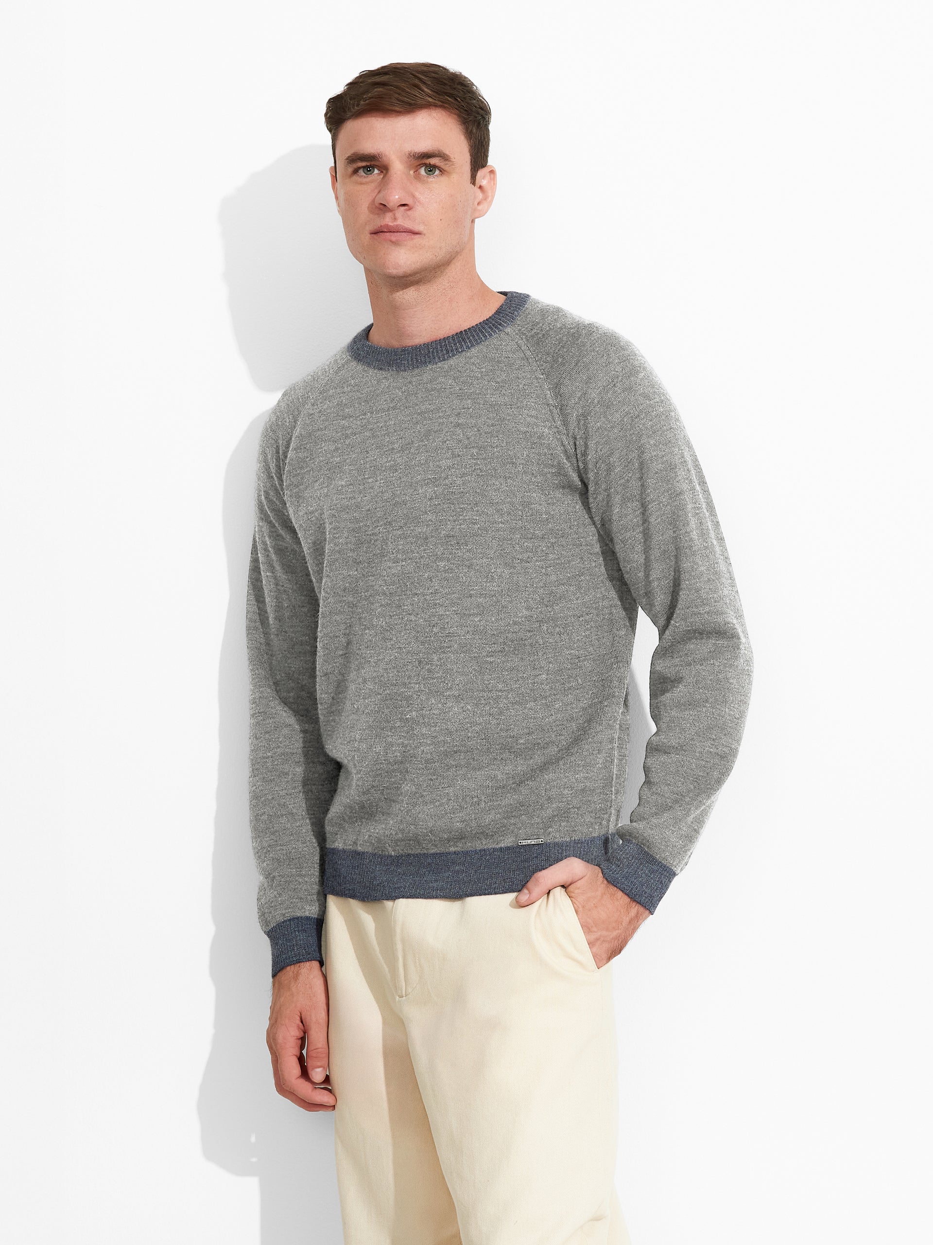 Vittorio Sweater Baby Alpaca Color Blue - Image 8