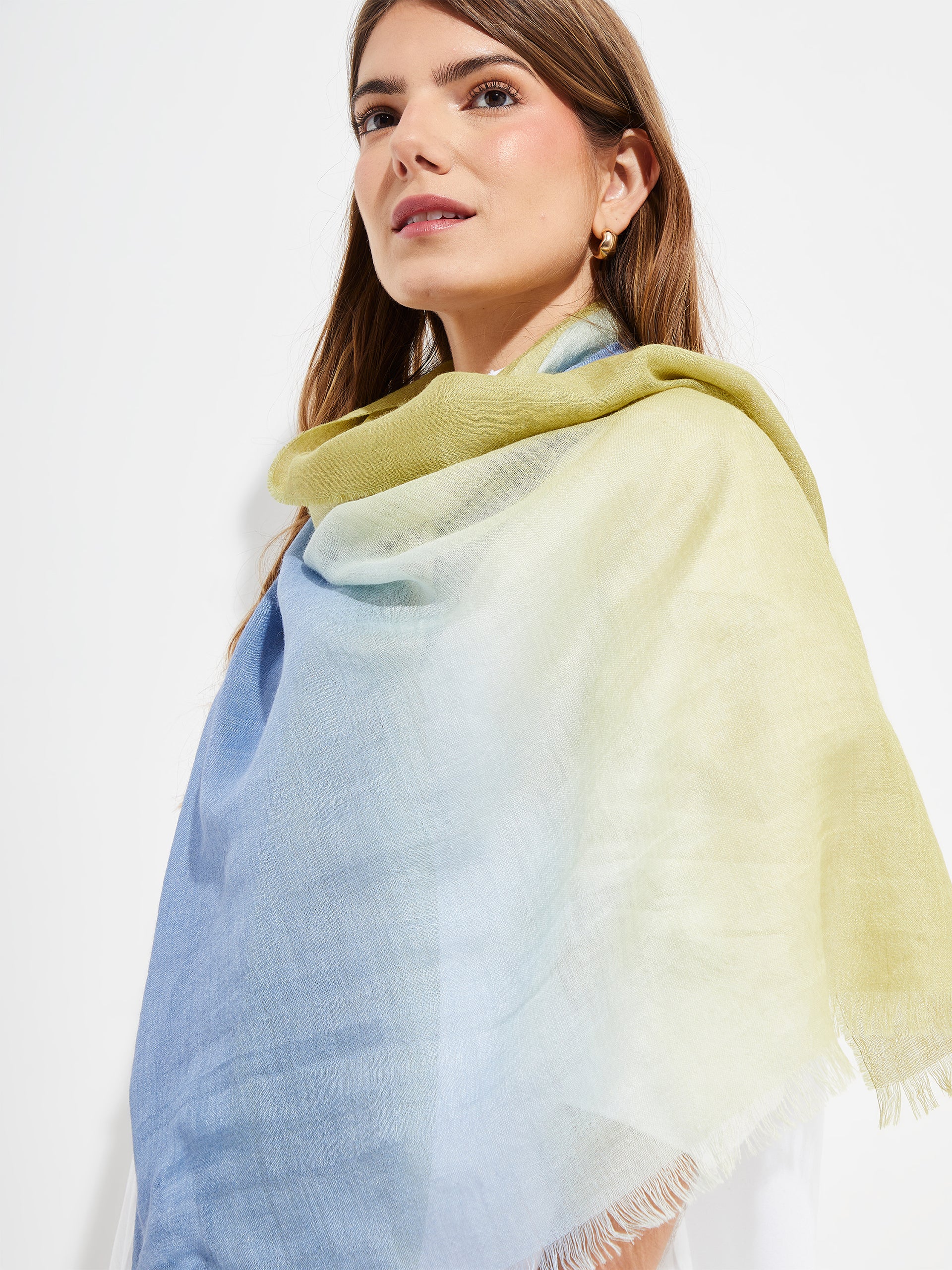 Yacob Shawl Baby Alpaca Color Blue - Image 3