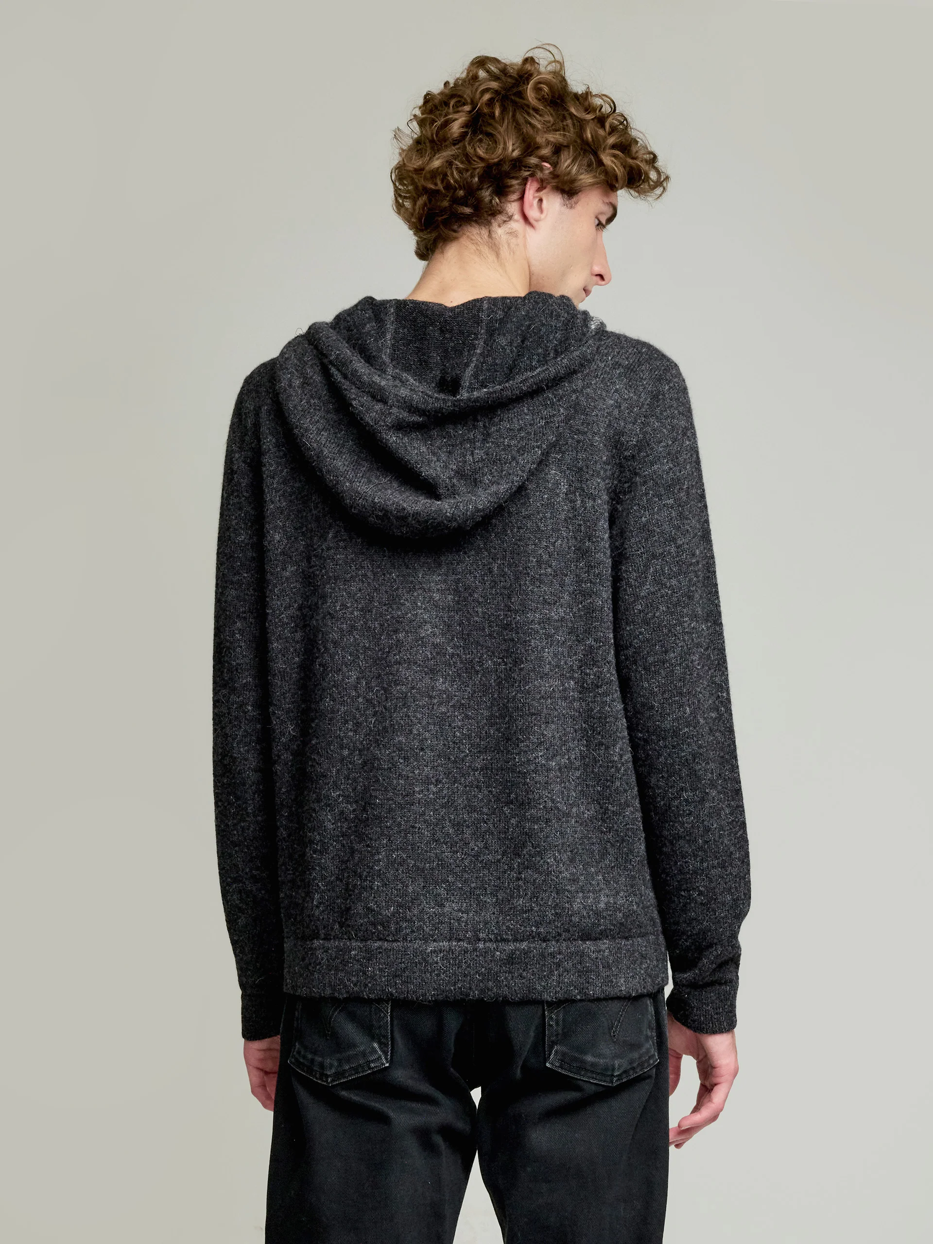Yacomo Cardigan Baby Alpaca Color Grey - Image 3