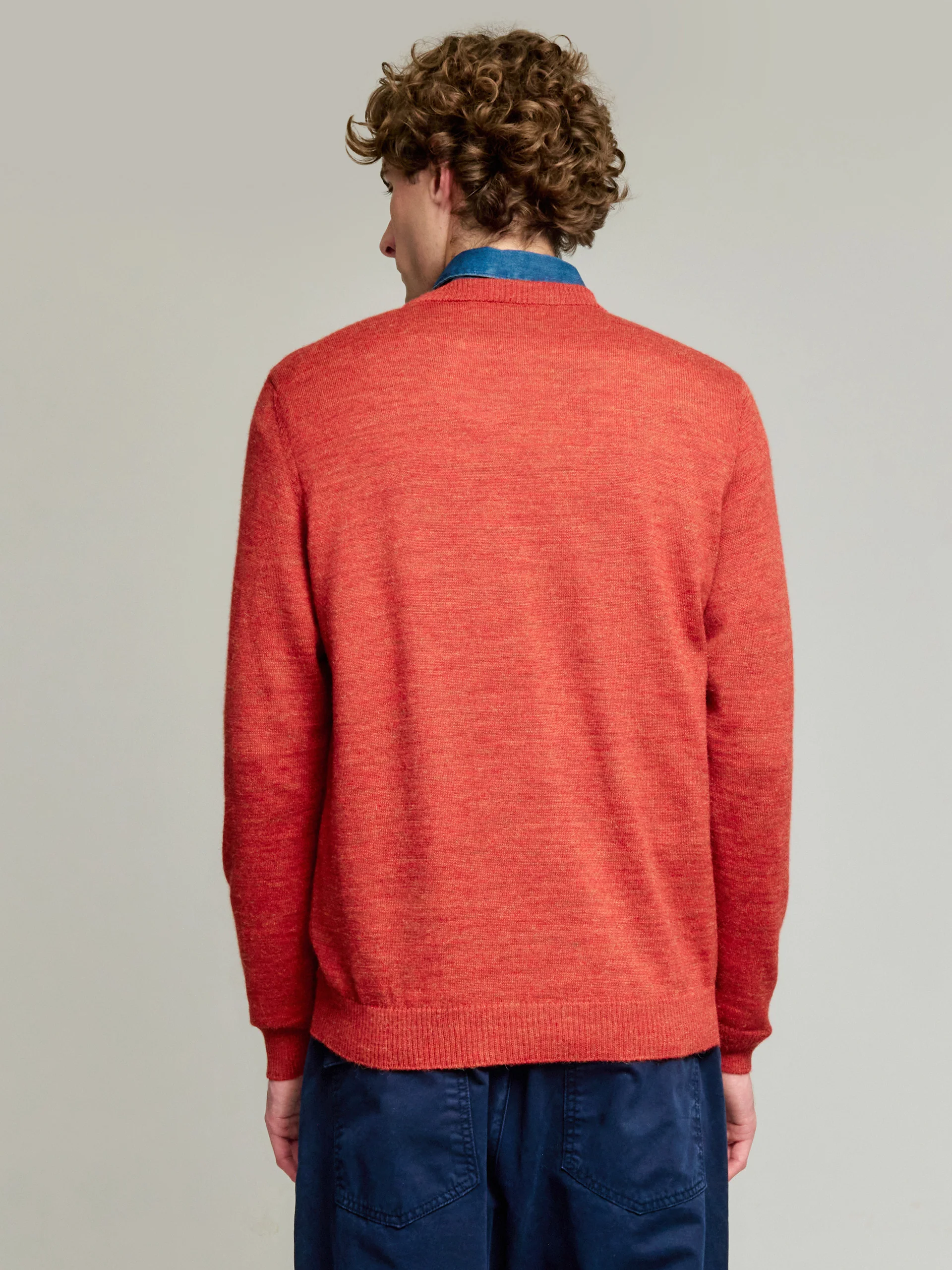 Yale Sweater Baby Alpaca Color Orange - Image 3