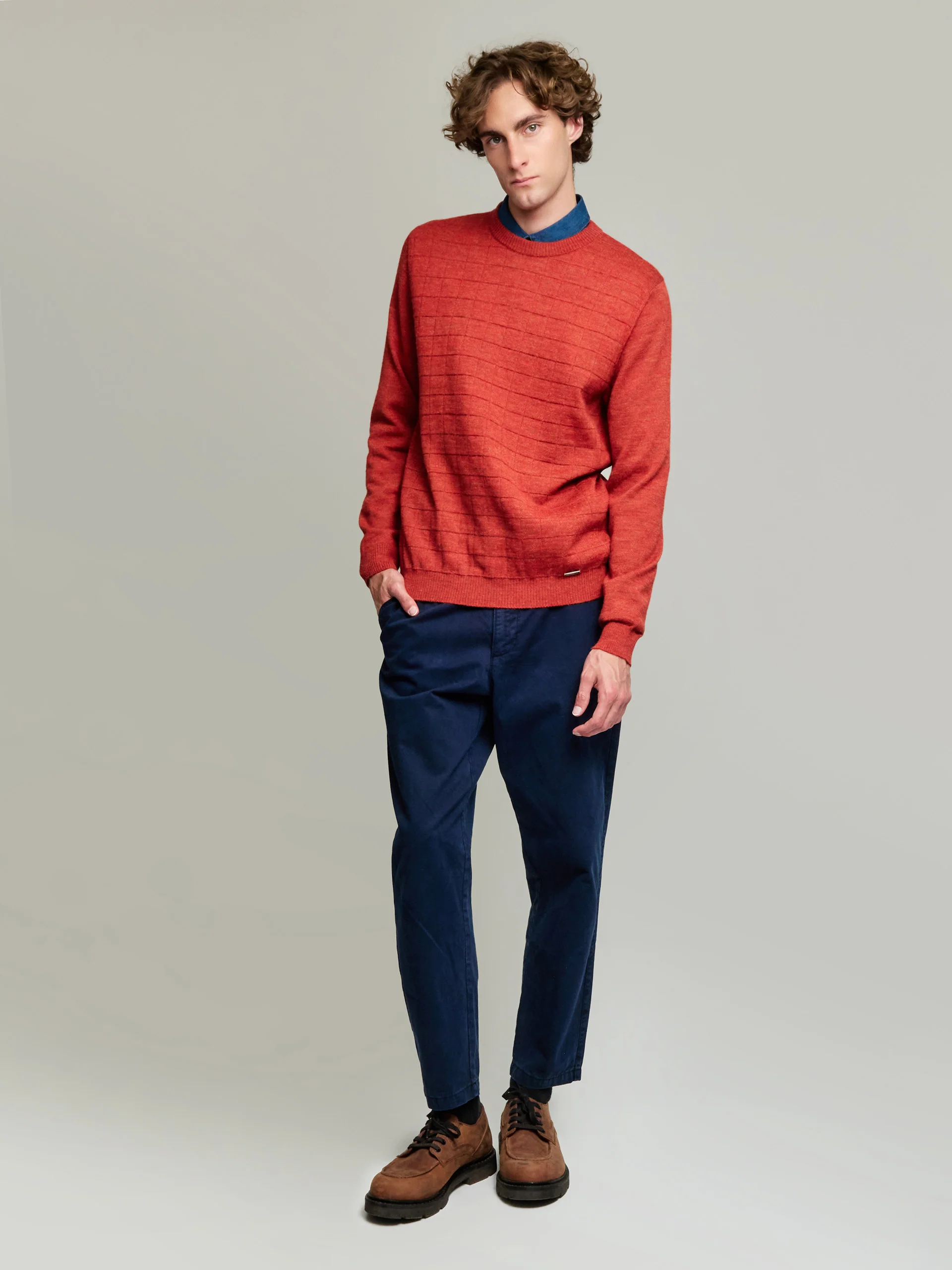 Yale Sweater Baby Alpaca Color Orange - Image 4