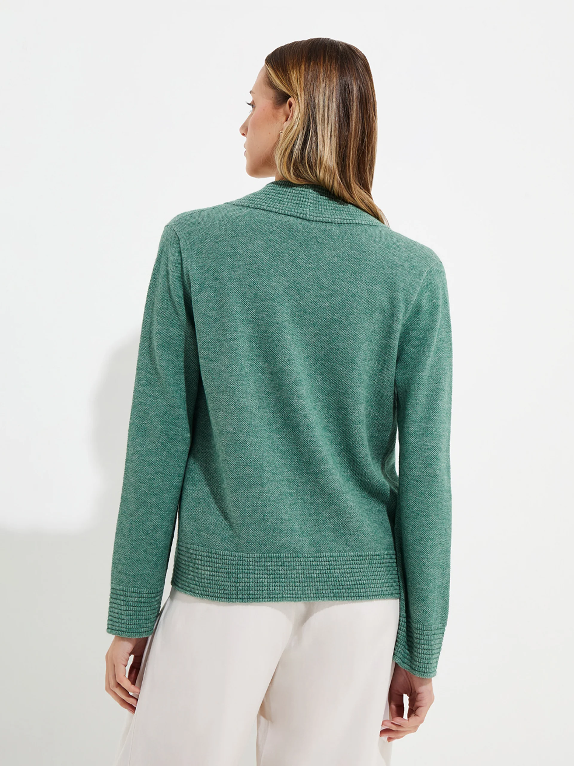 Yalika Cardigan Cotton Color Green - Image 3