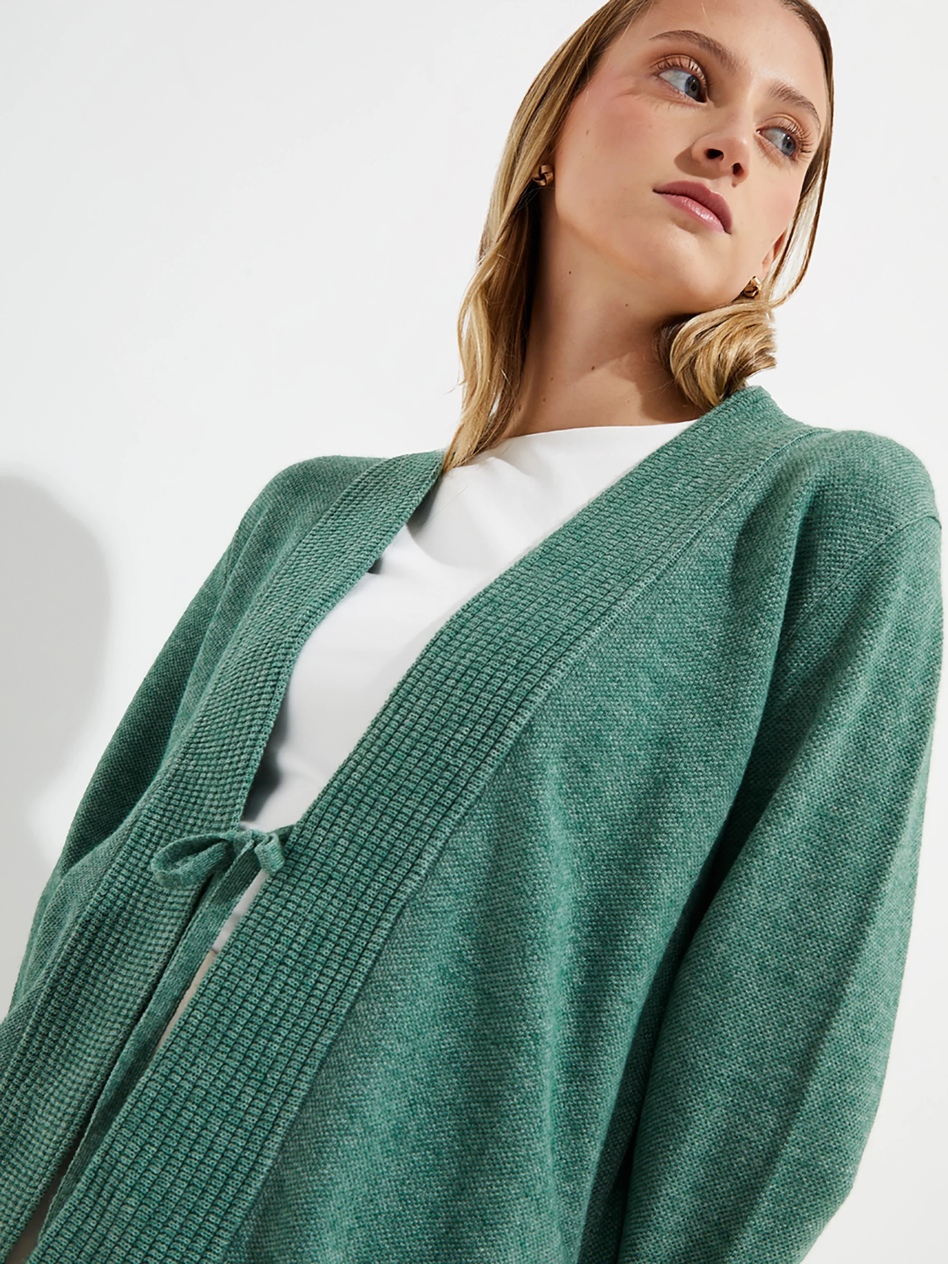 Yalika Cardigan Cotton Color Green - Image 5