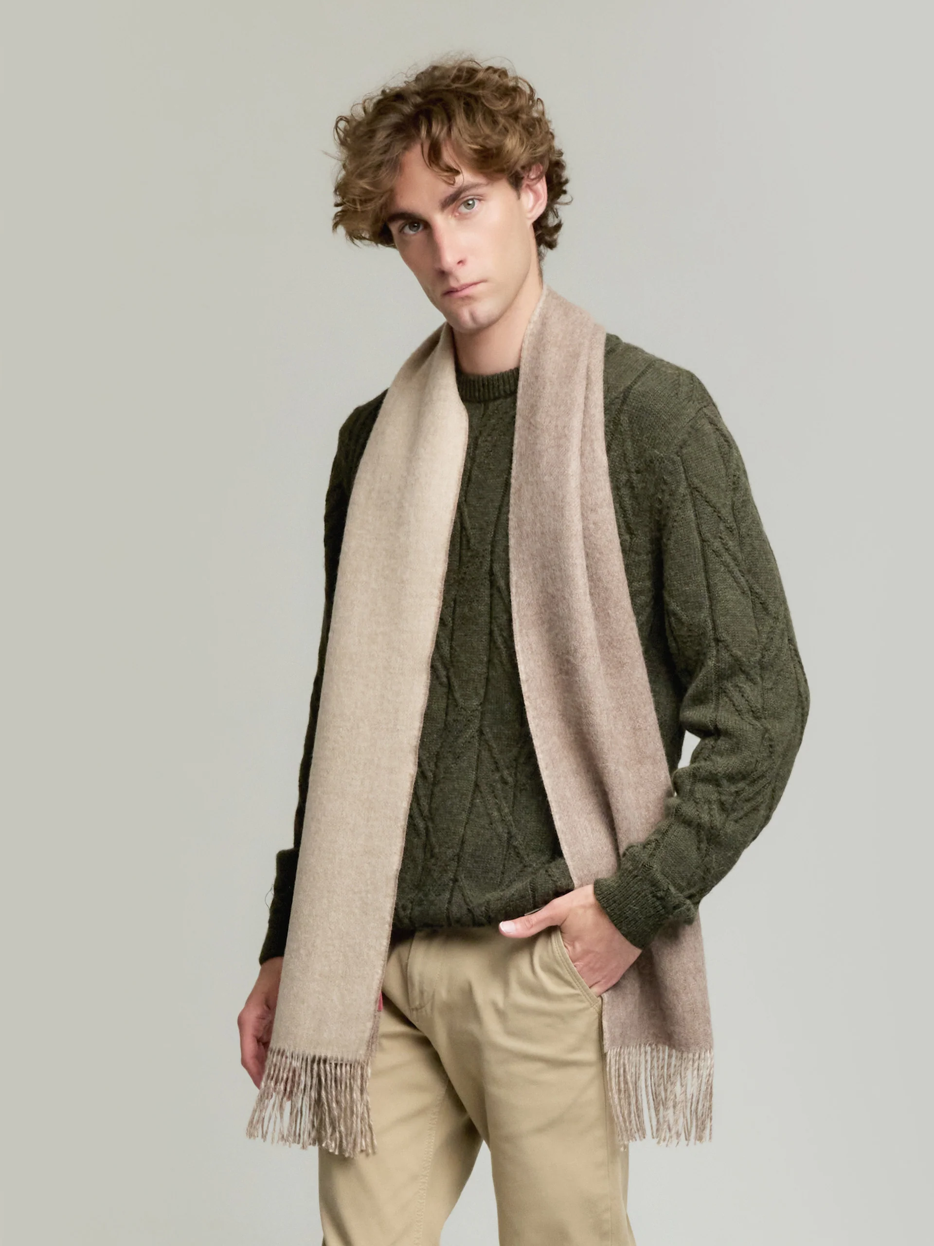 Yamila Scarf Baby Alpaca Color Brown - Image 4
