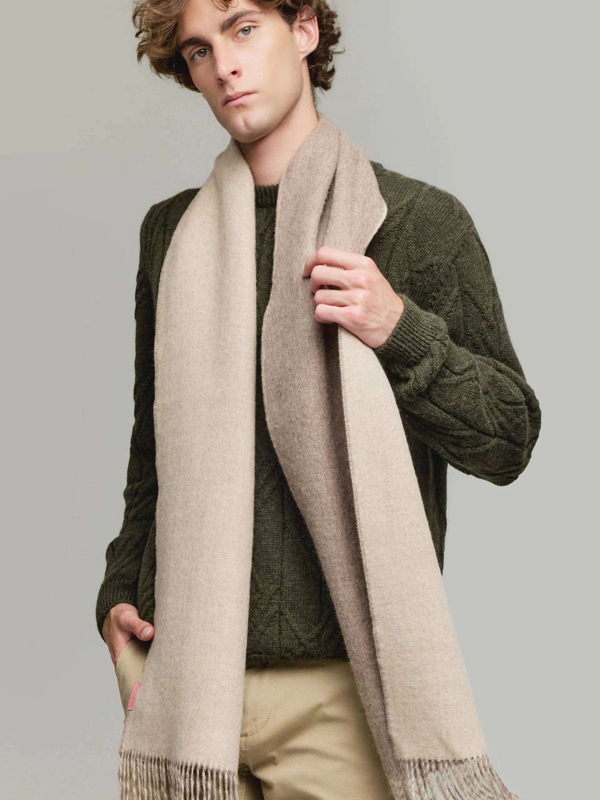 Yamila Scarf Baby Alpaca Color Brown - Image 5