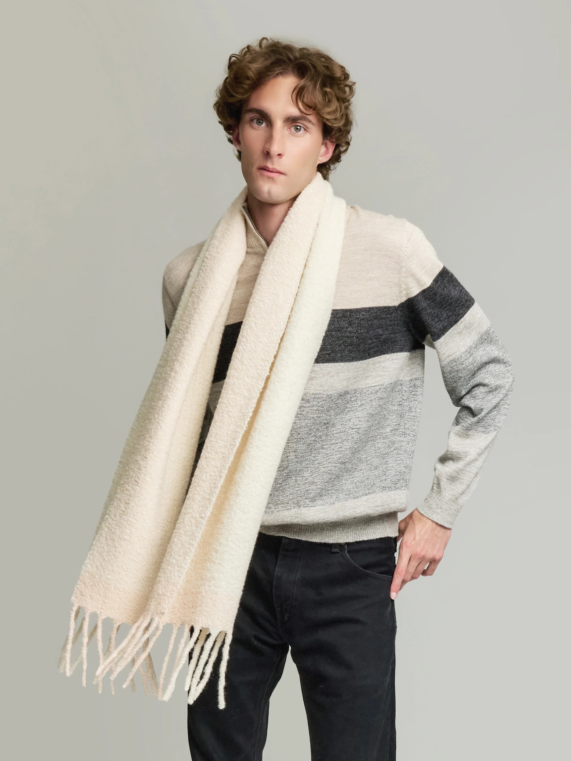 Yanapi Scarf Baby Alpaca Color Beige - Image 4