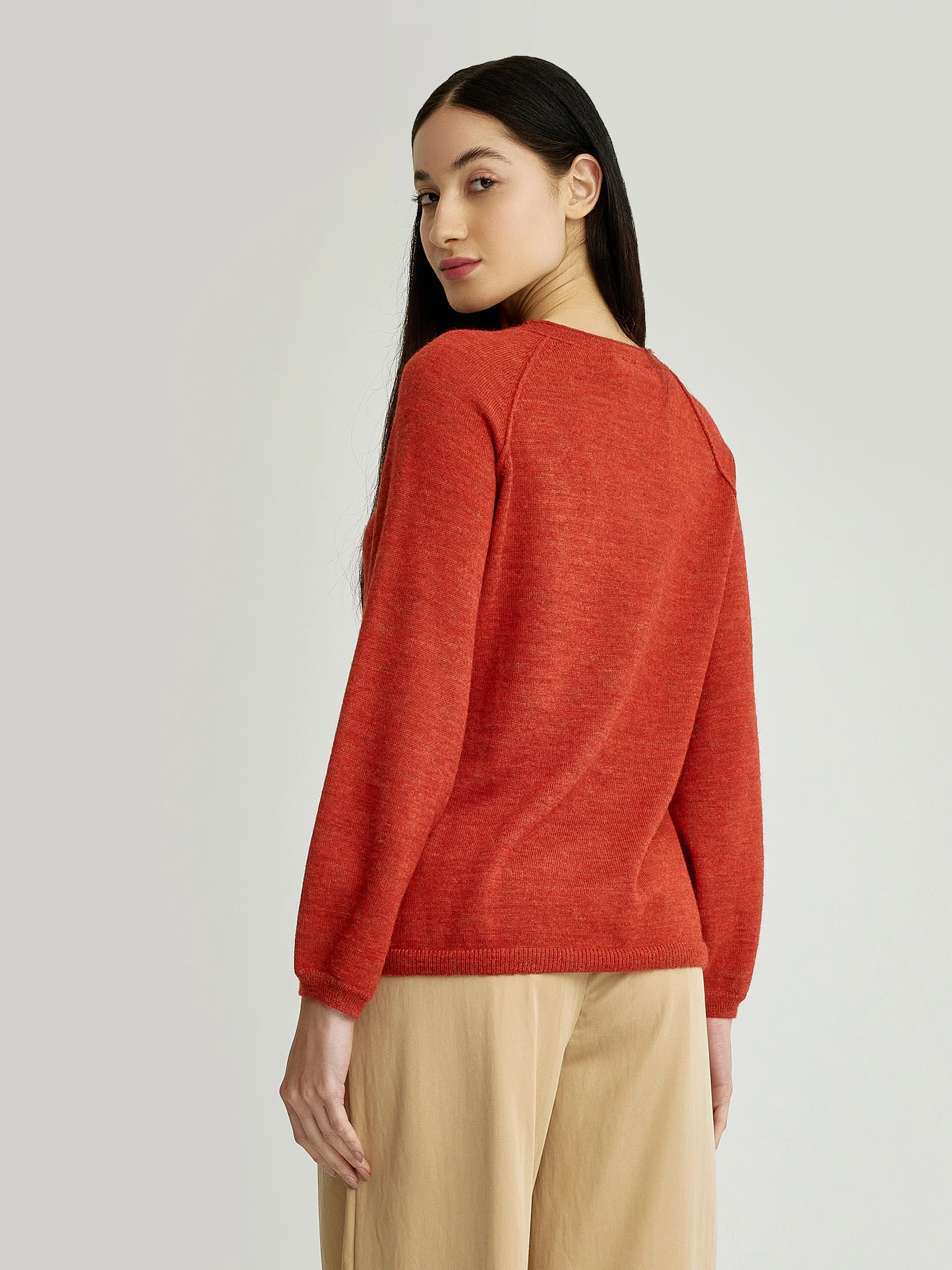 Yanela Sweater Baby Alpaca Color Orange - Image 3