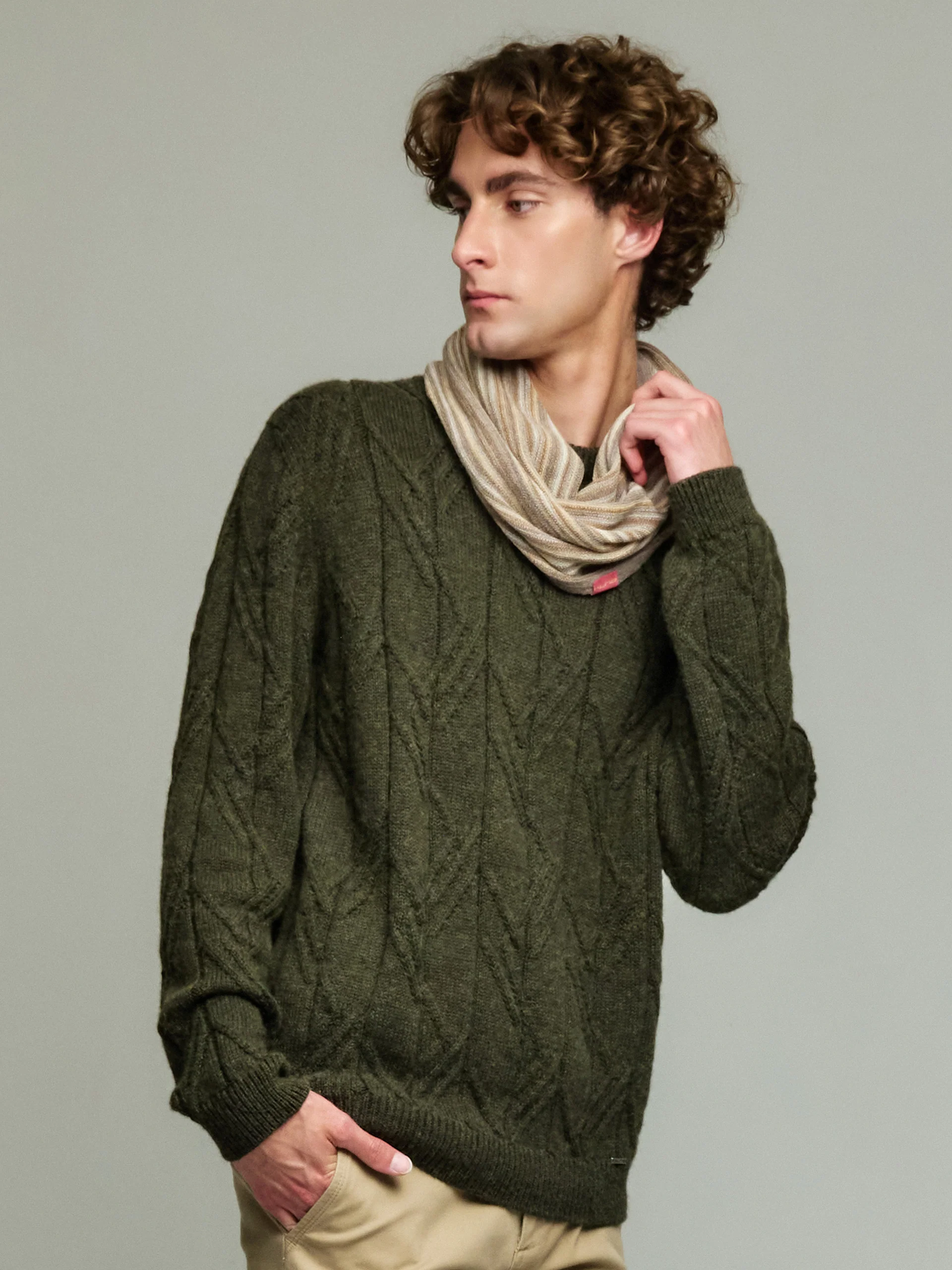 Yanis Scarf Baby Alpaca Color Beige - Image 4