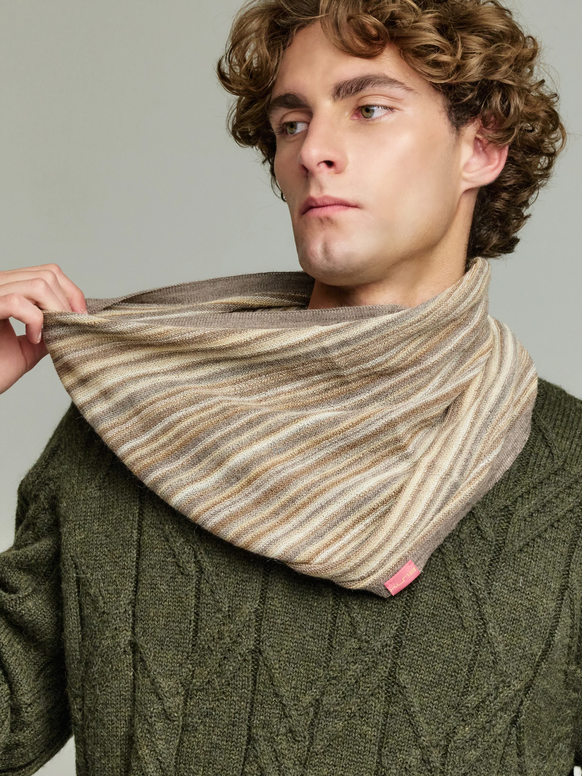Yanis Scarf Baby Alpaca Color Beige - Image 5