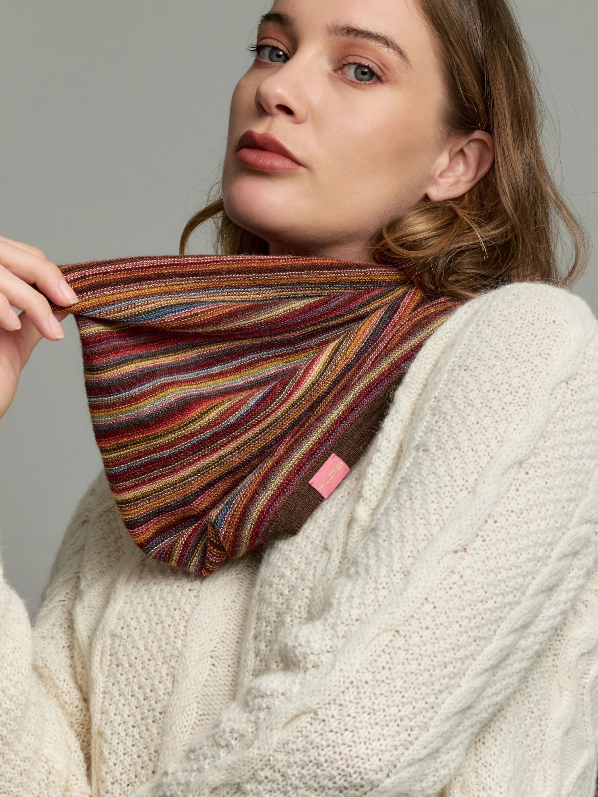Yanis Scarf Baby Alpaca Color Brown - Image 3
