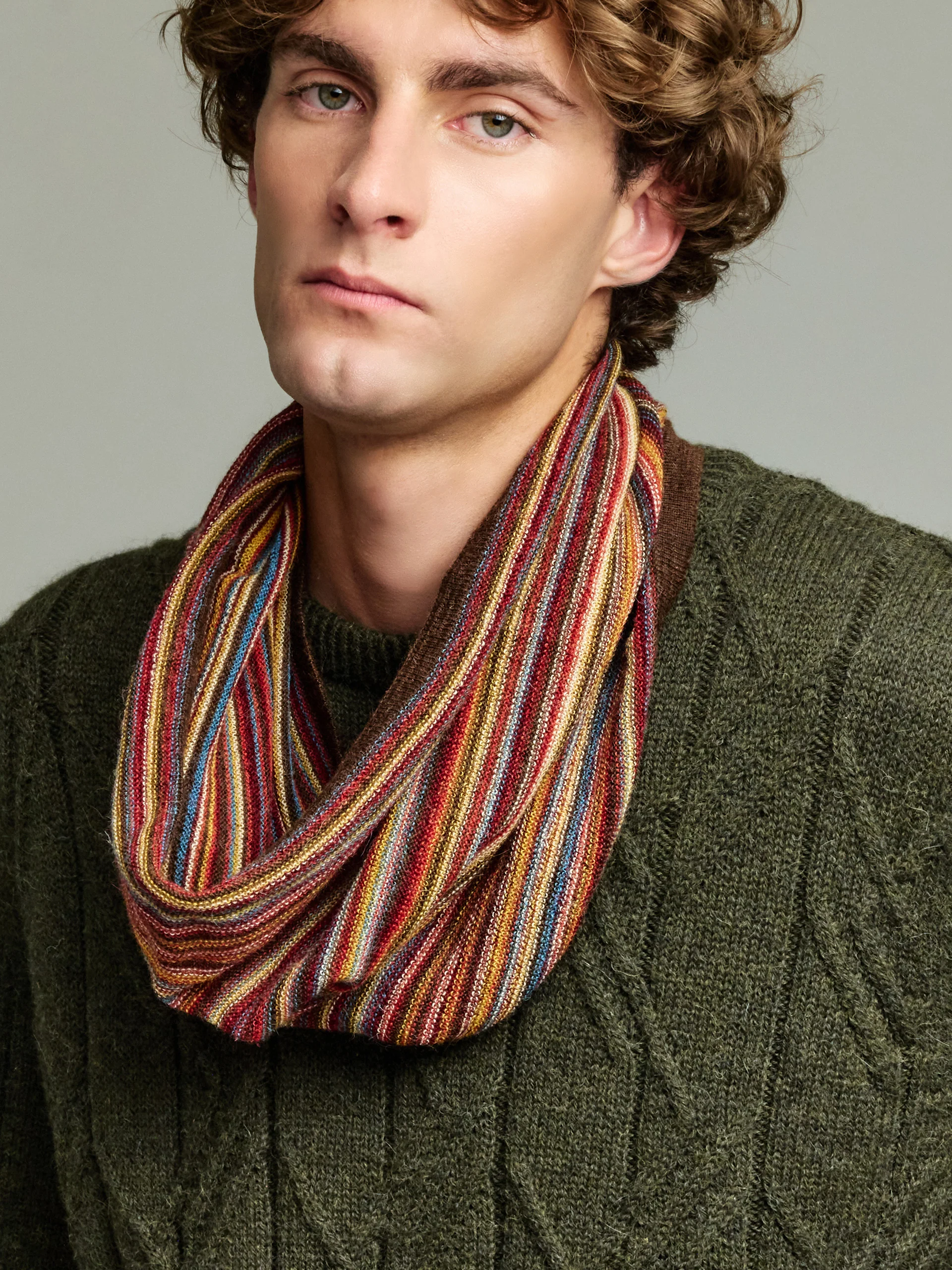 Yanis Scarf Baby Alpaca Color Brown - Image 5
