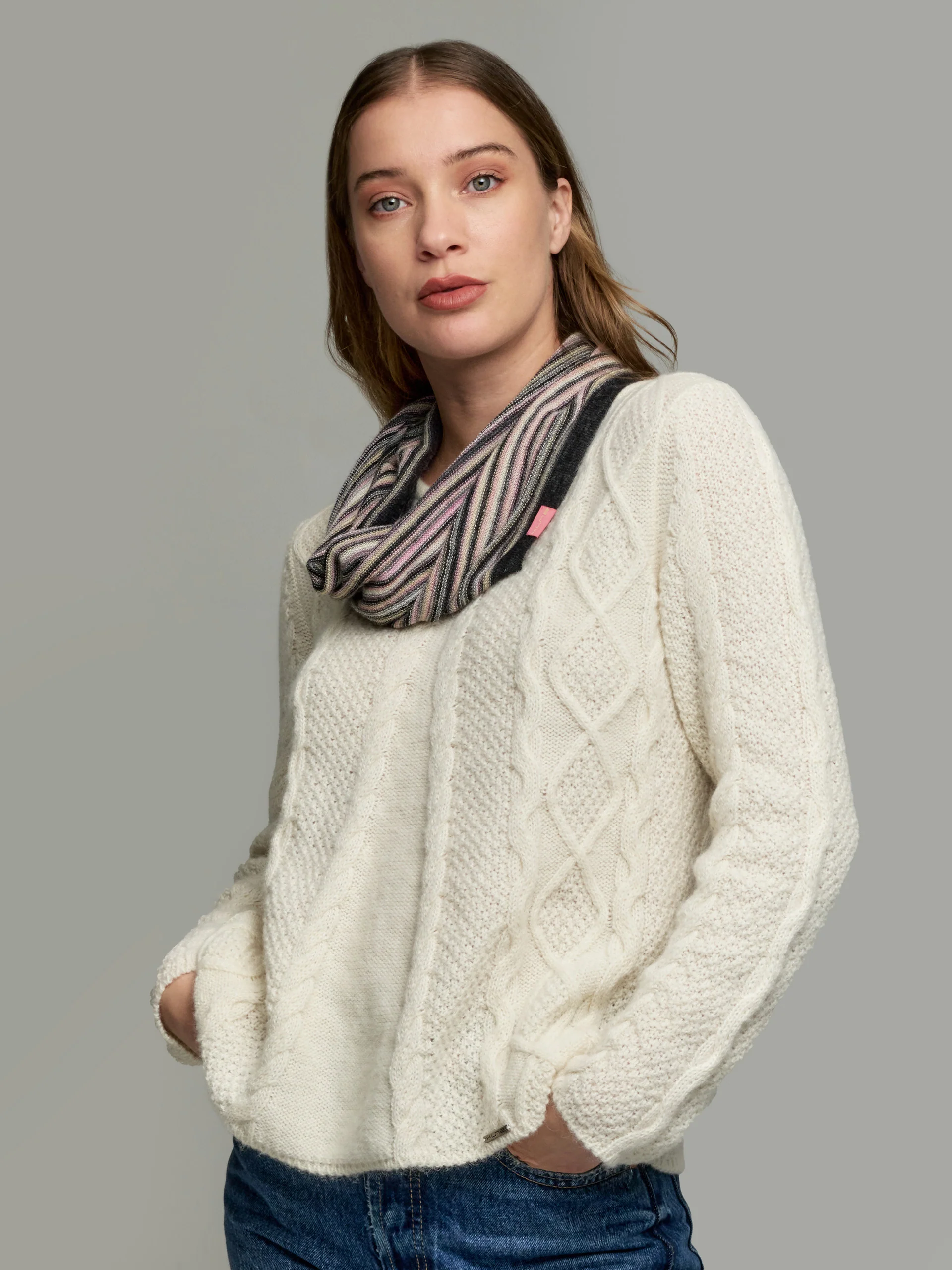 Yanis Scarf Baby Alpaca Color Pink