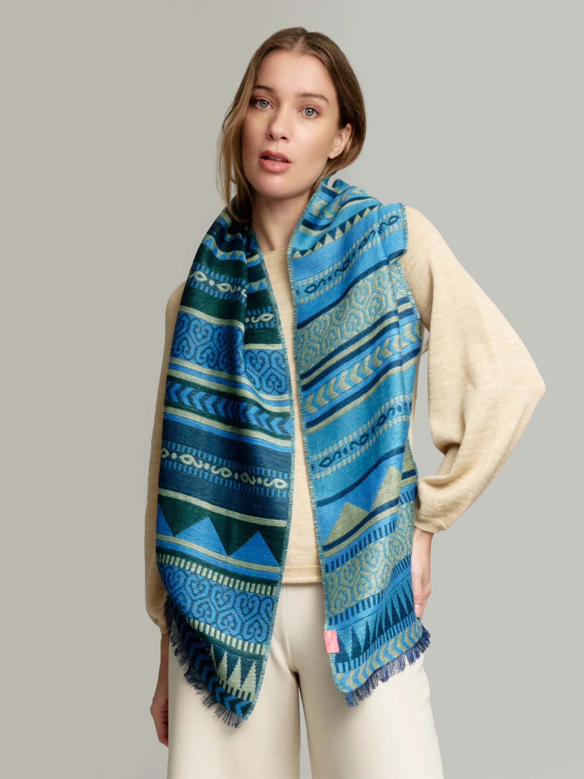 Yaranga Scarf Baby Alpaca Color Blue