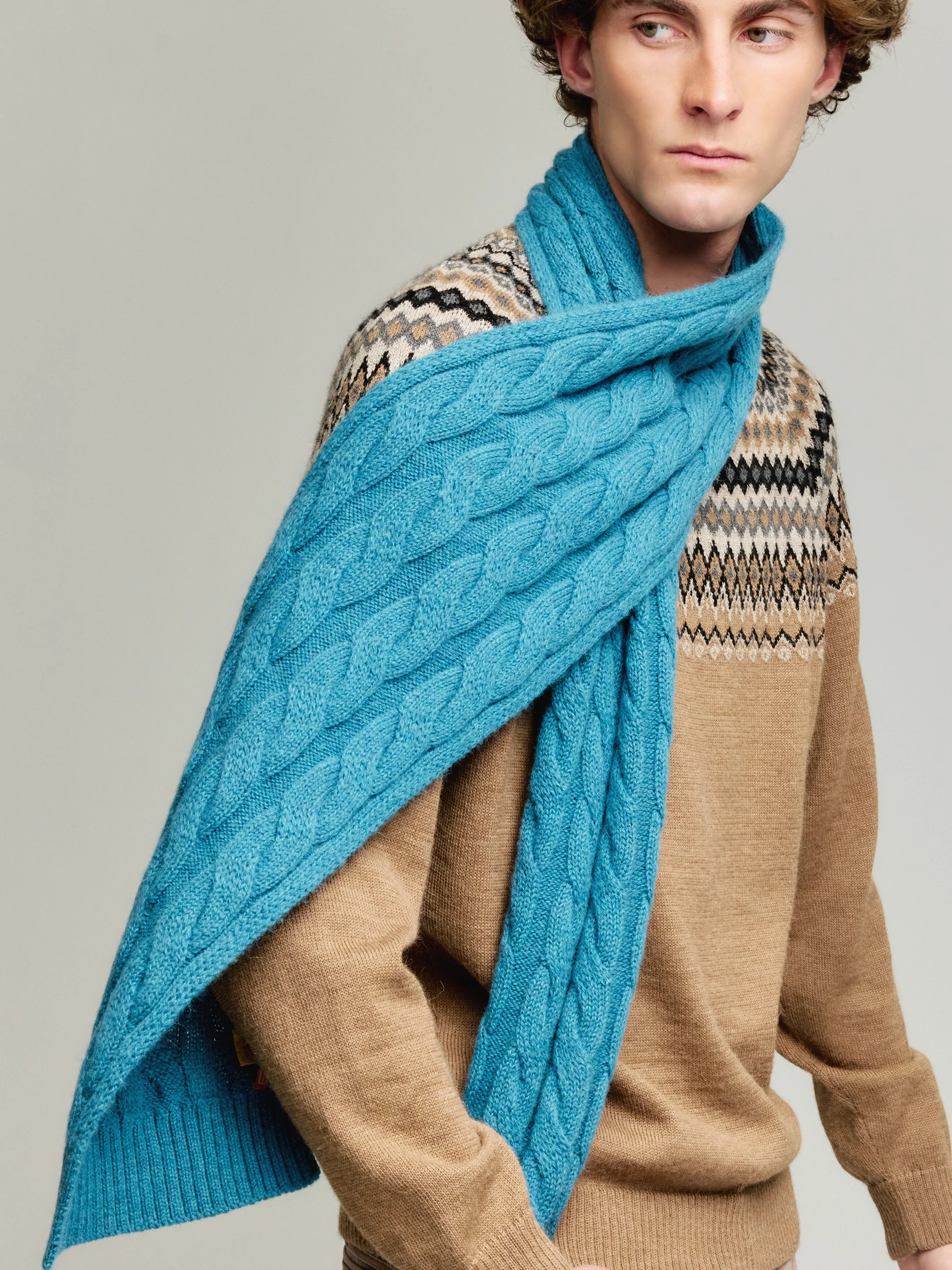 Yarela Scarf Baby Alpaca Color Light Blue - Image 5