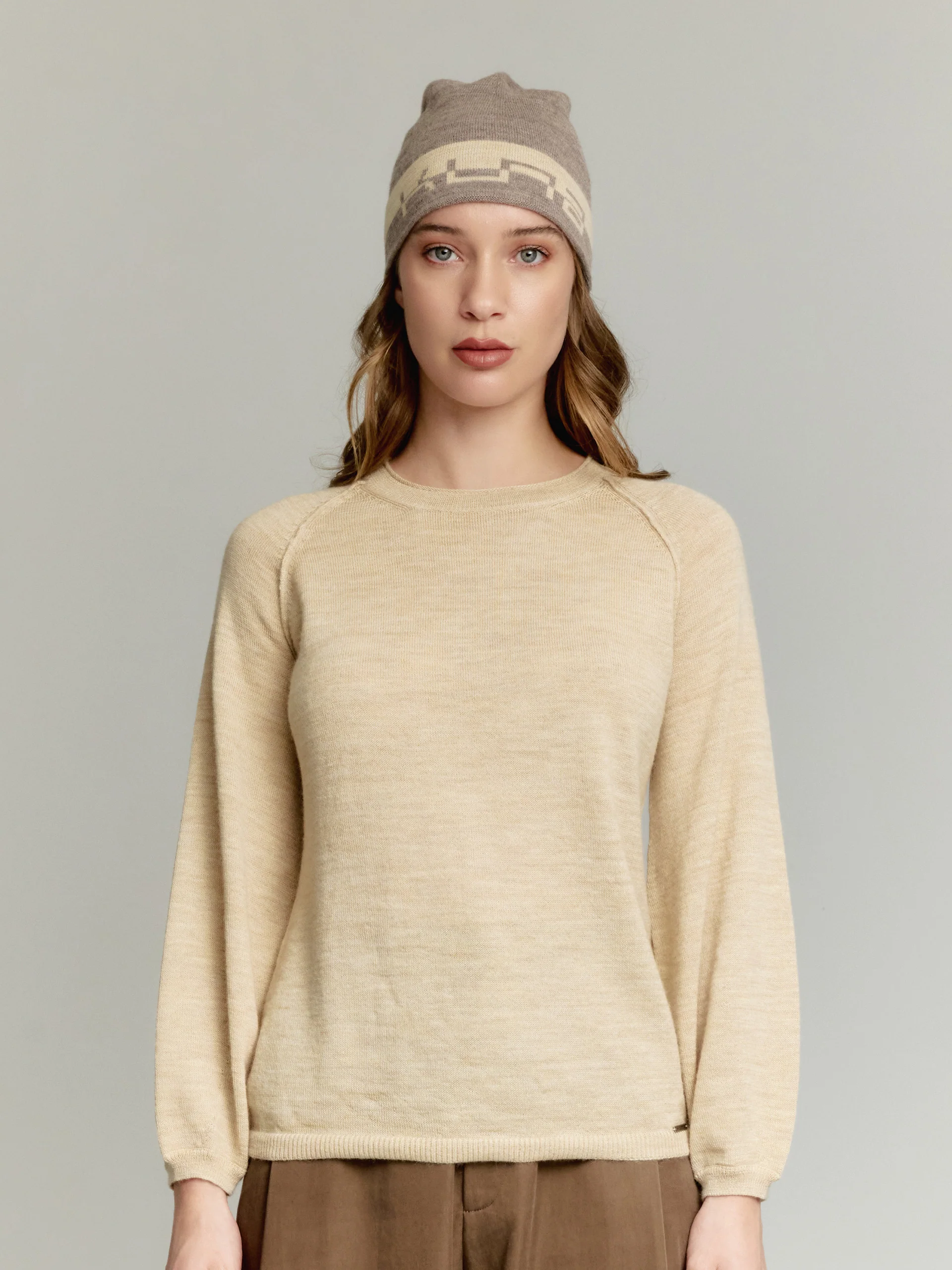 Yari Hat Baby Alpaca Color Beige