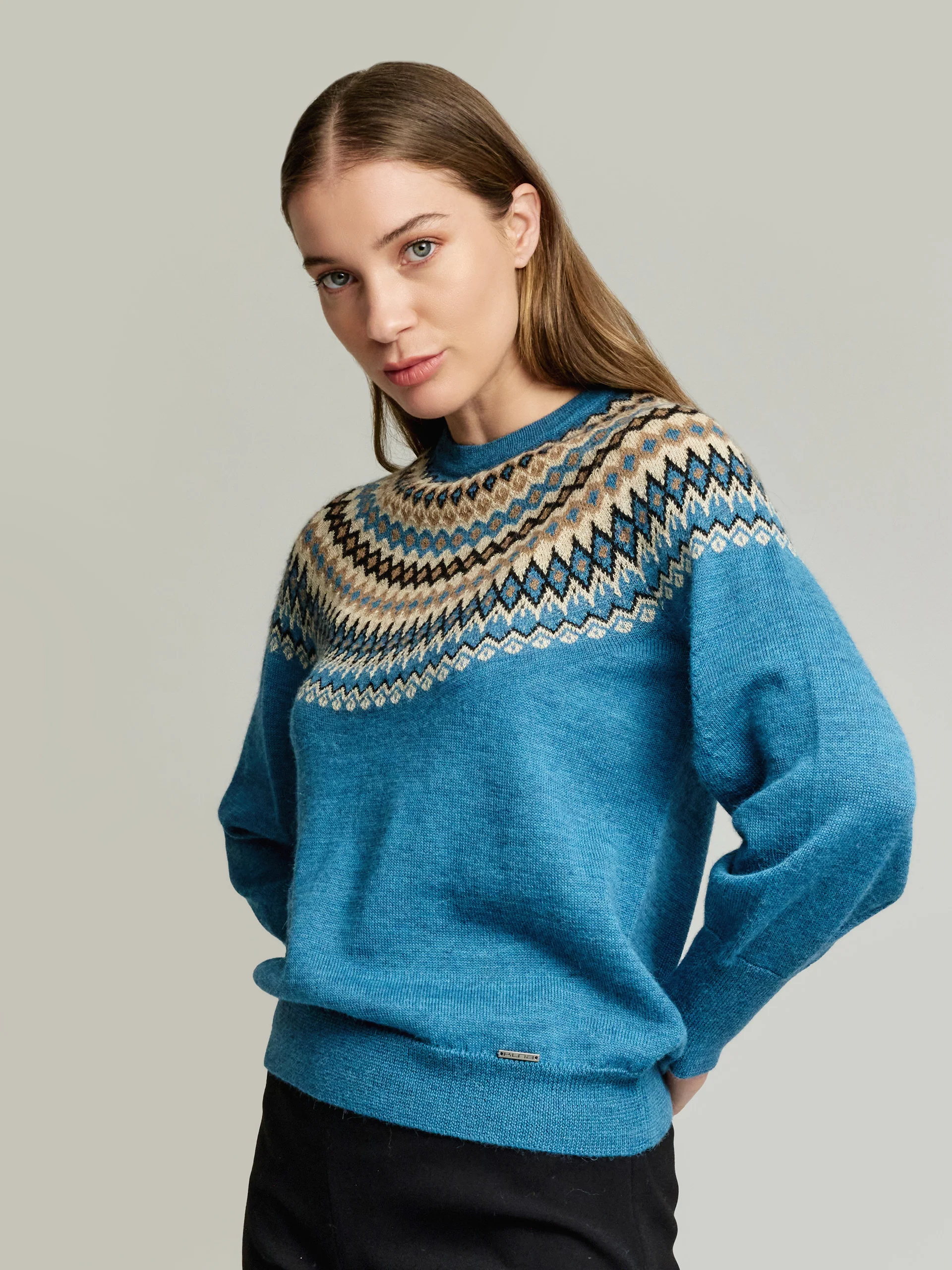 Yasmina Sweater Baby Alpaca Color Light Blue - Image 2