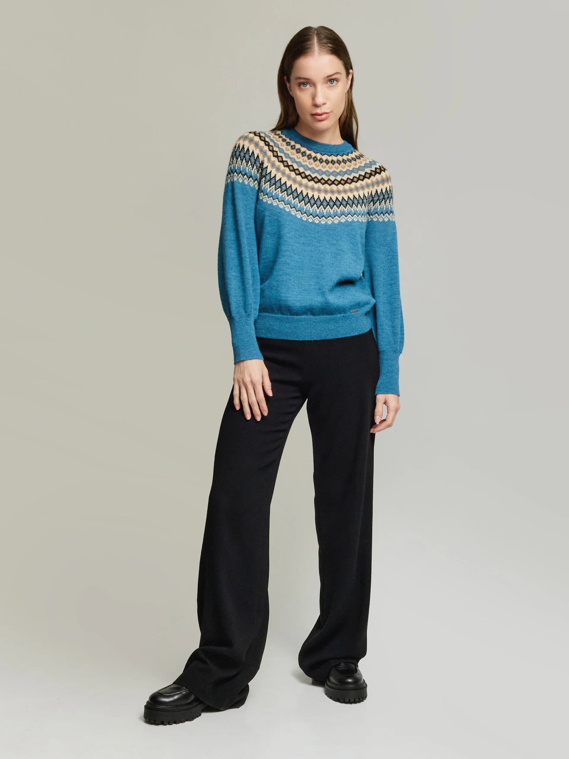 Yasmina Sweater Baby Alpaca Color Light Blue - Image 4