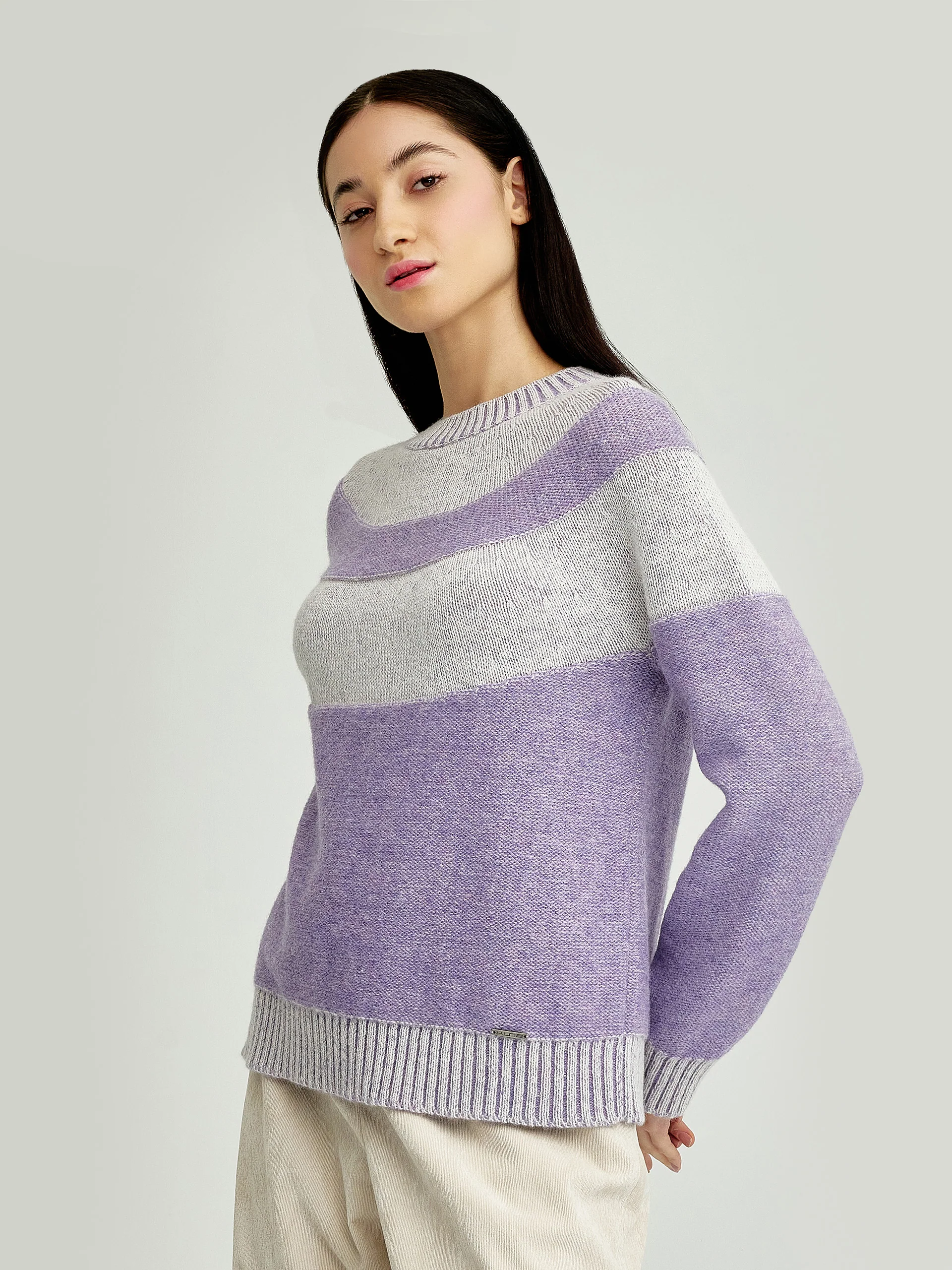 Ydris Sweater Baby Alpaca Color Purple - Image 2