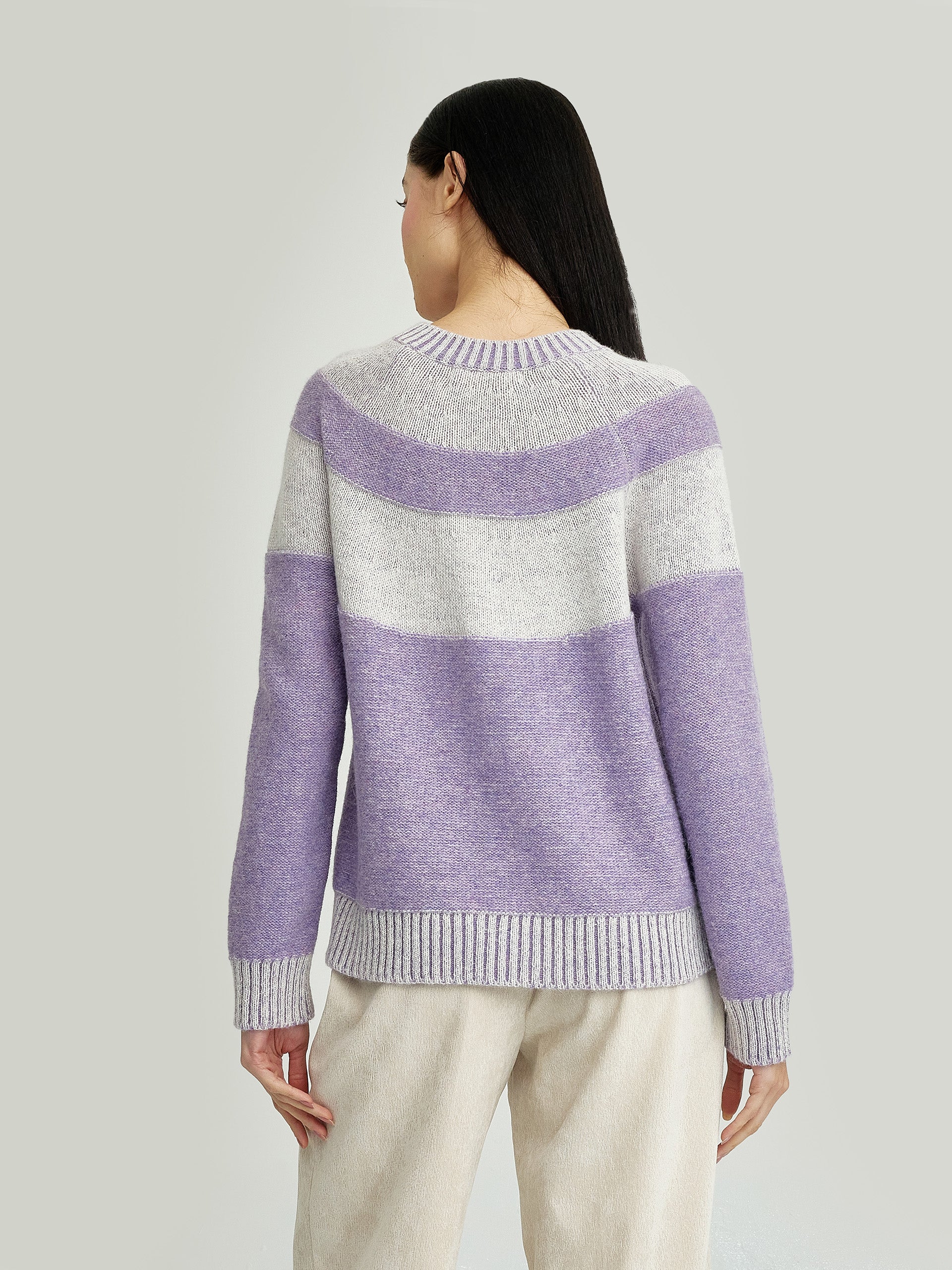 Ydris Sweater Baby Alpaca Color Purple - Image 3
