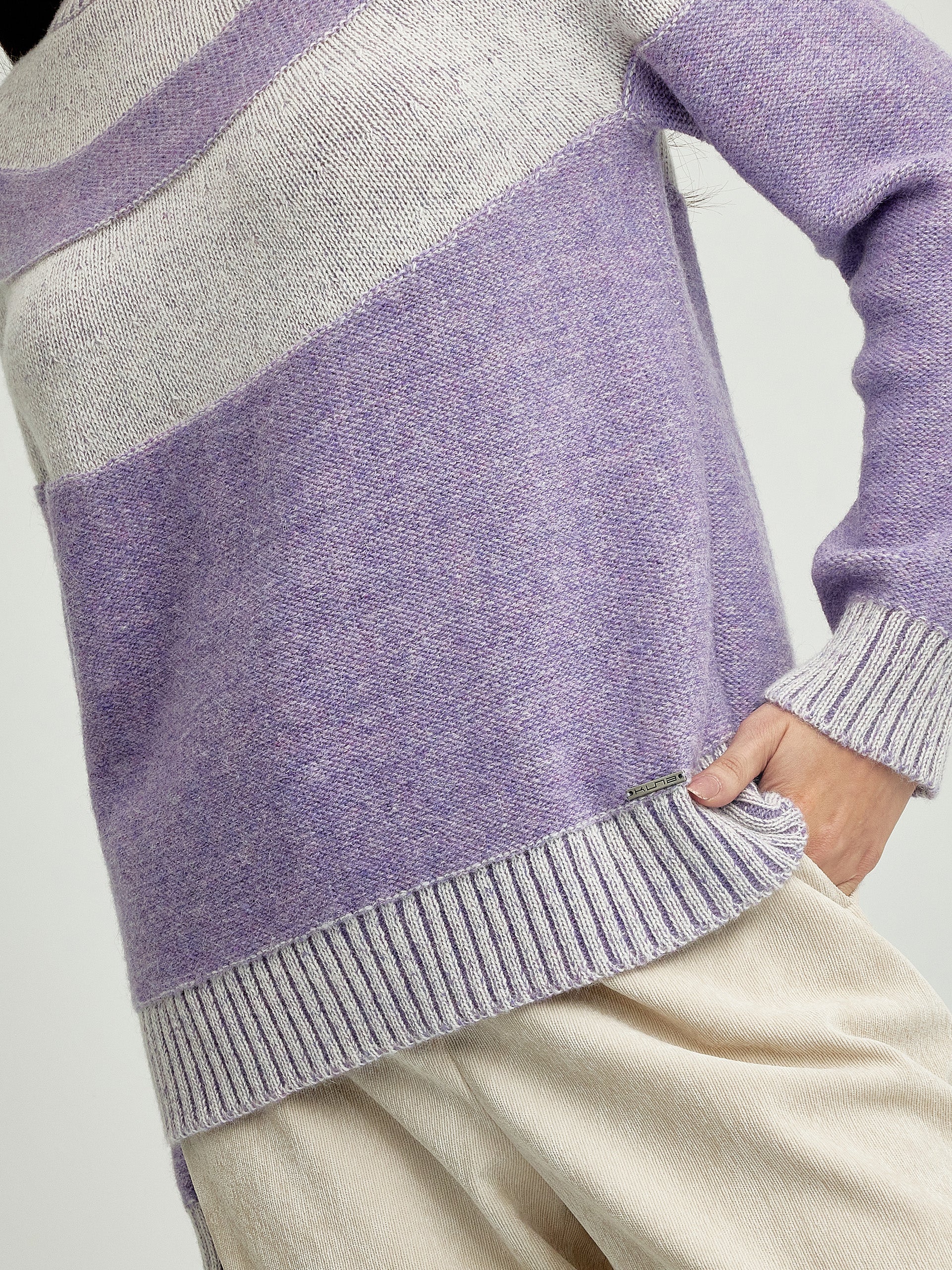 Ydris Sweater Baby Alpaca Color Purple - Image 5