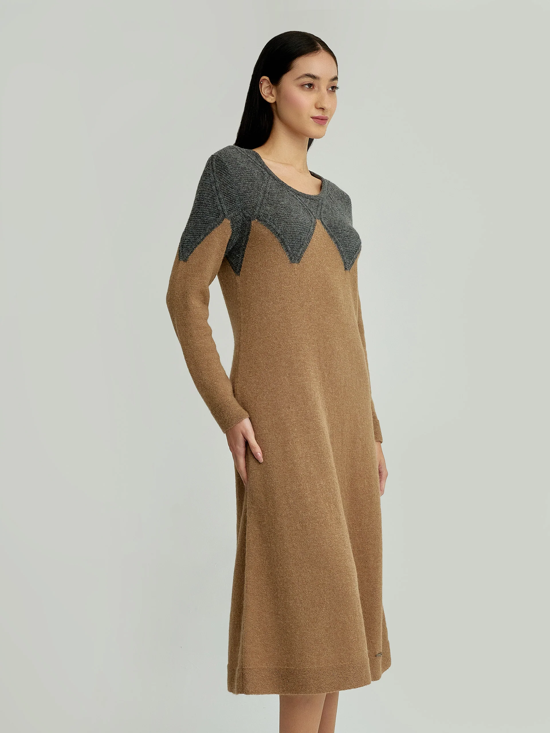 Yelissa Dress Baby Alpaca Color Camel - Image 2