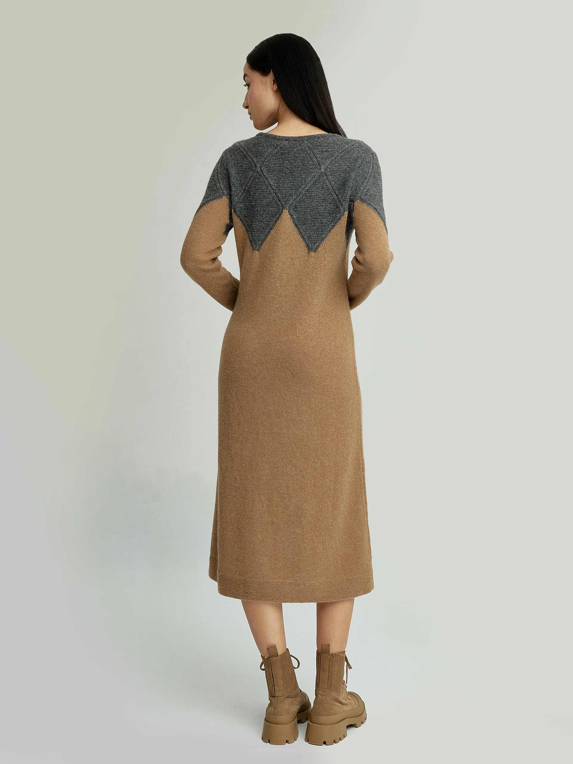 Yelissa Dress Baby Alpaca Color Camel - Image 3