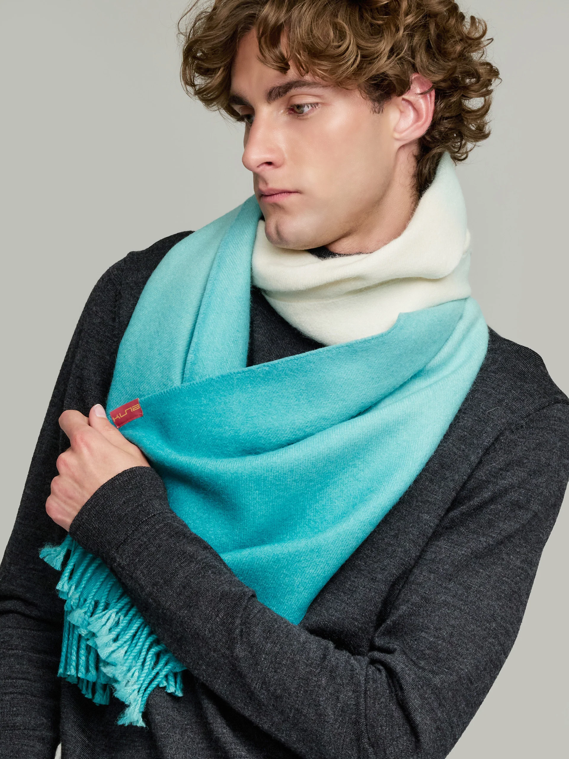 Yemi Scarf Baby Alpaca Color Green - Image 5