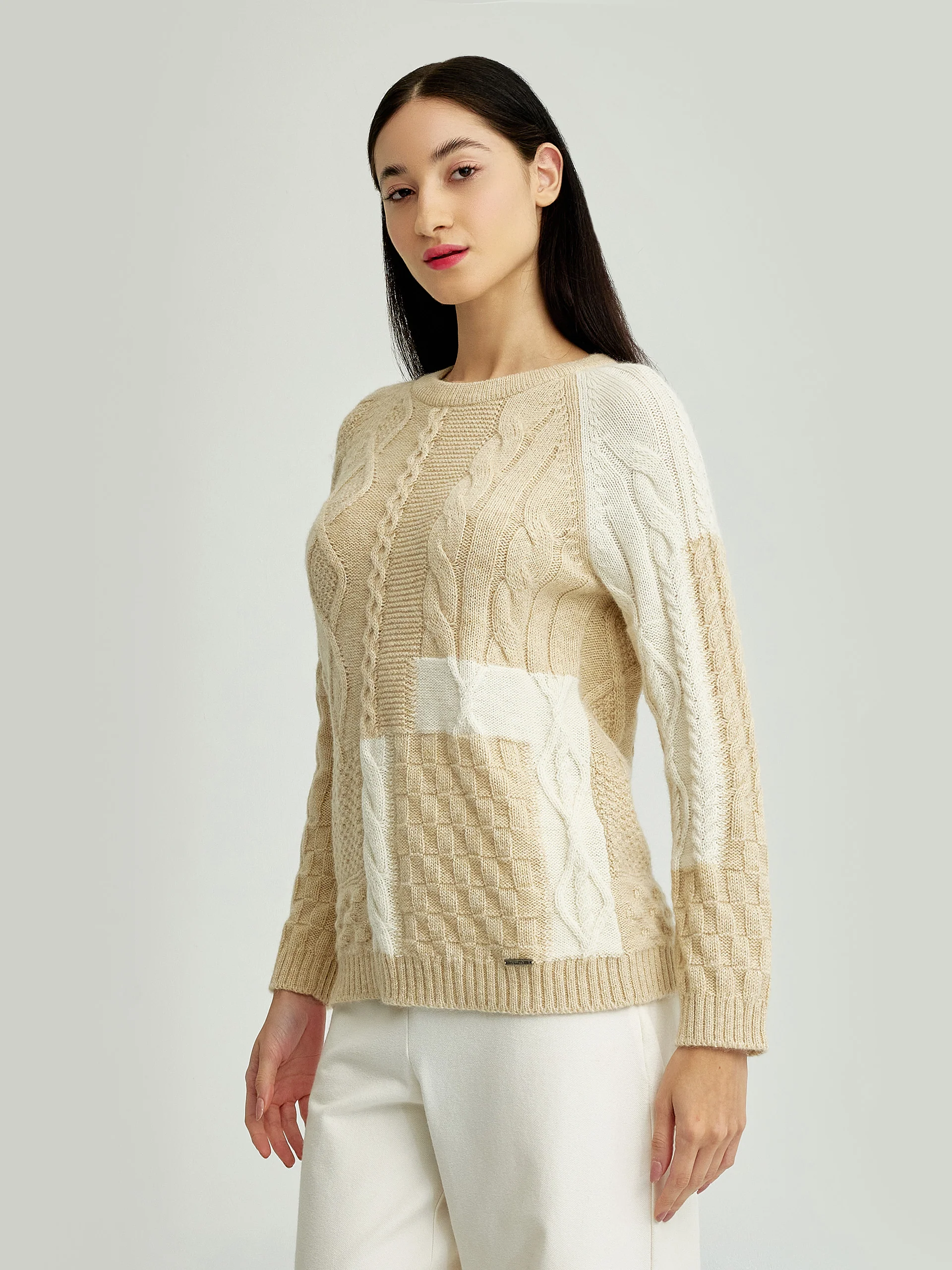 Yes Sweater Baby Alpaca Color Beige - Image 2