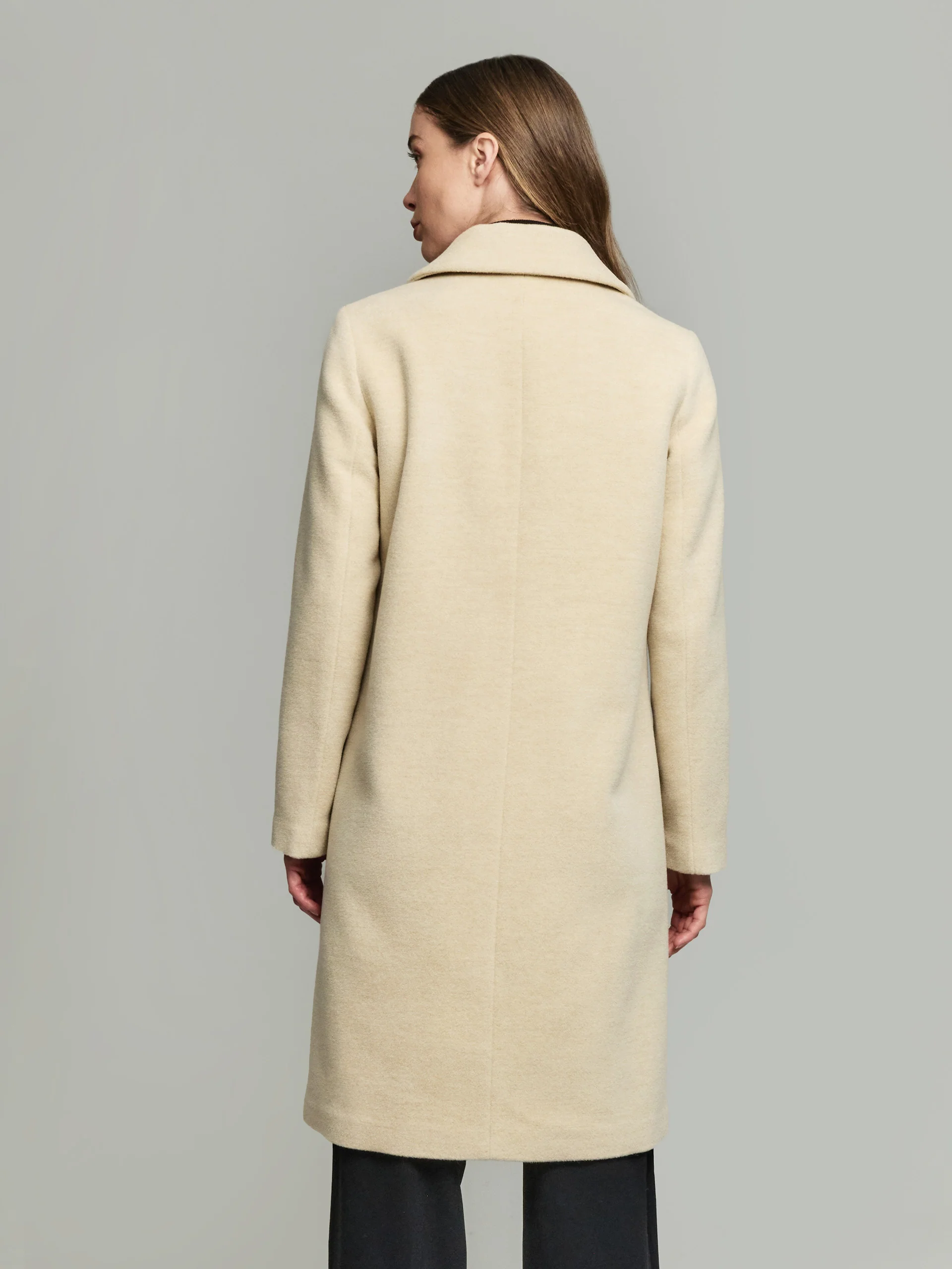 Yesenia Coat Baby Alpaca & Wool Color Beige - Image 3