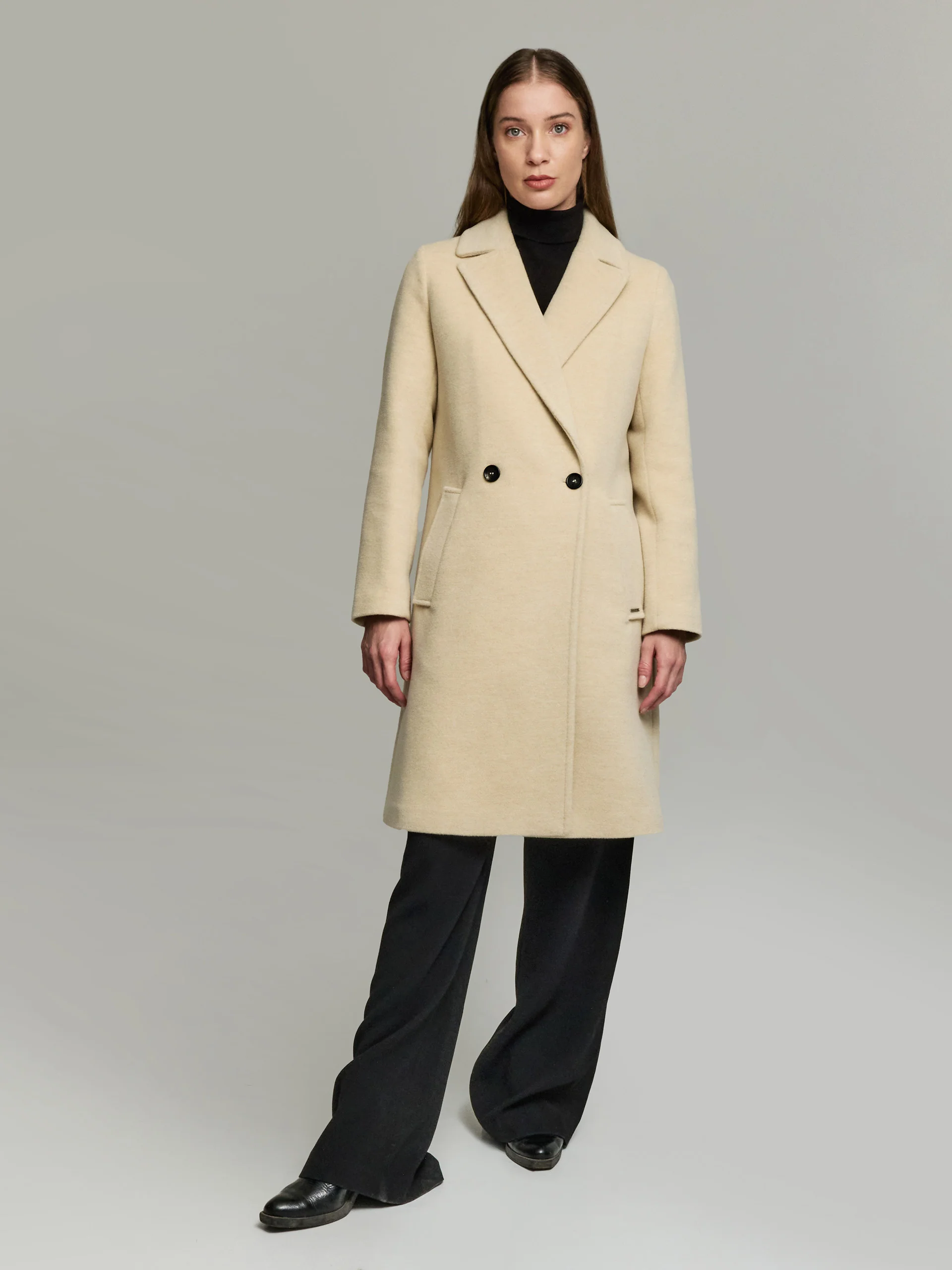 Yesenia Coat Baby Alpaca & Wool Color Beige - Image 4