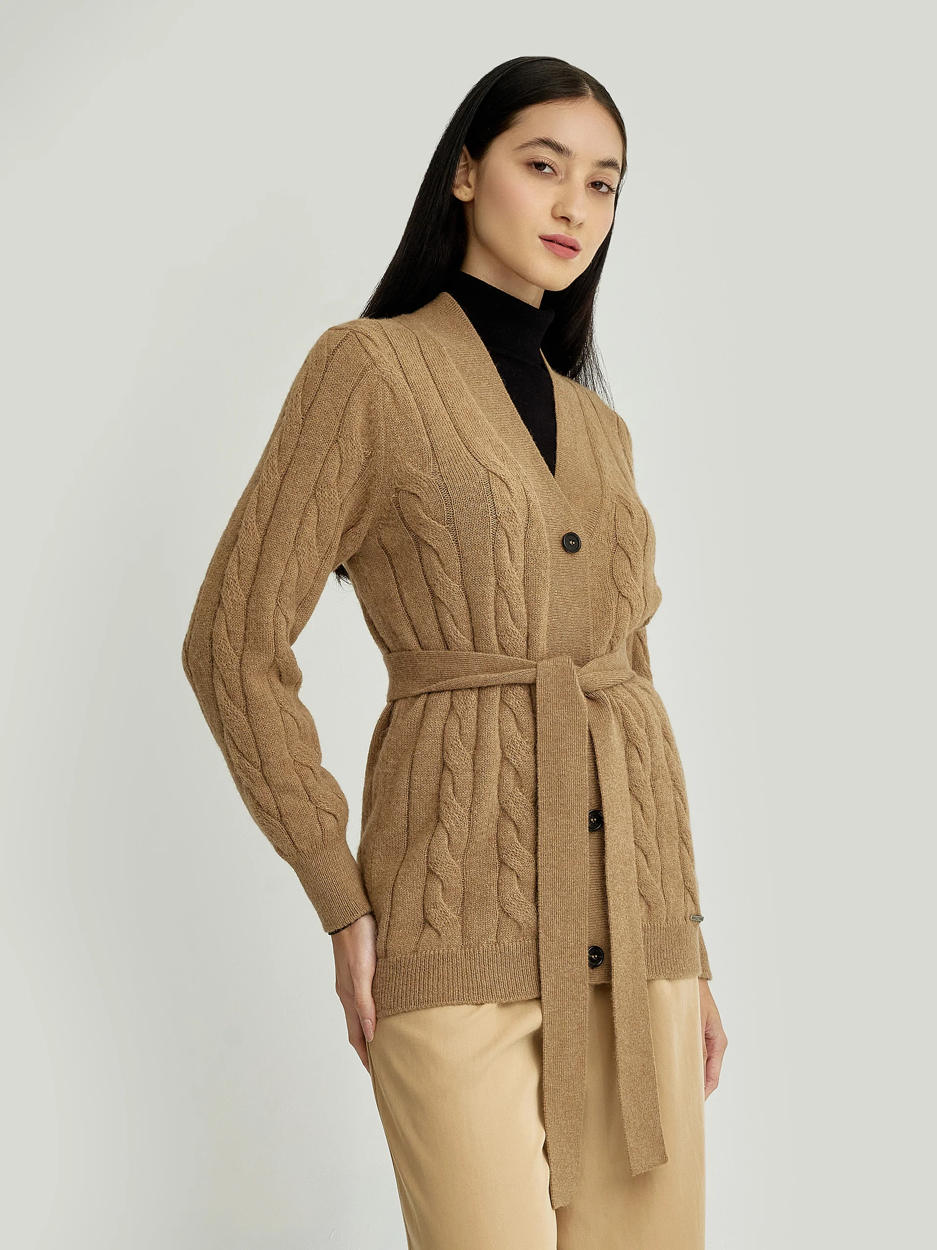 Yessica Cardigan Baby Alpaca Color Camel - Image 2
