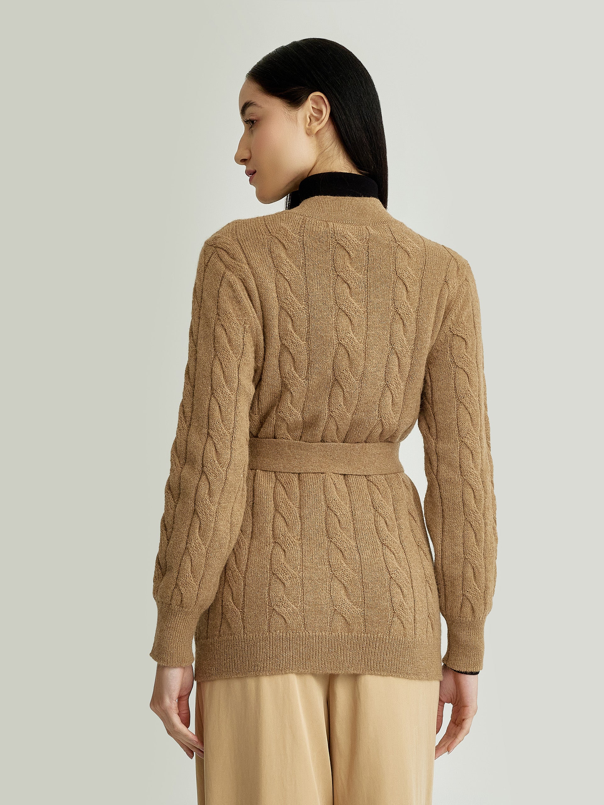 Yessica Cardigan Baby Alpaca Color Camel - Image 3