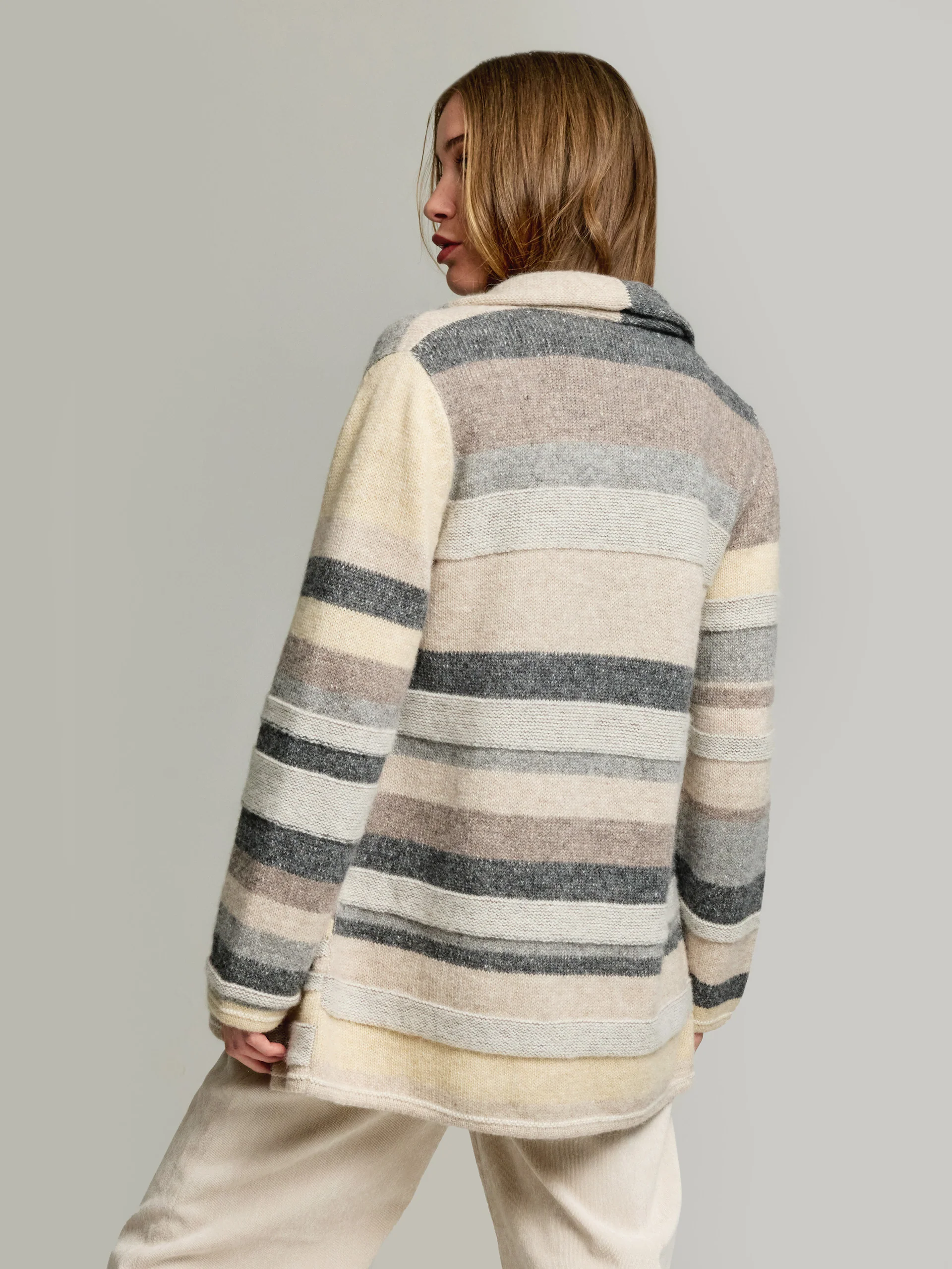Yesterday Cardigan Baby Alpaca Color Beige - Image 3