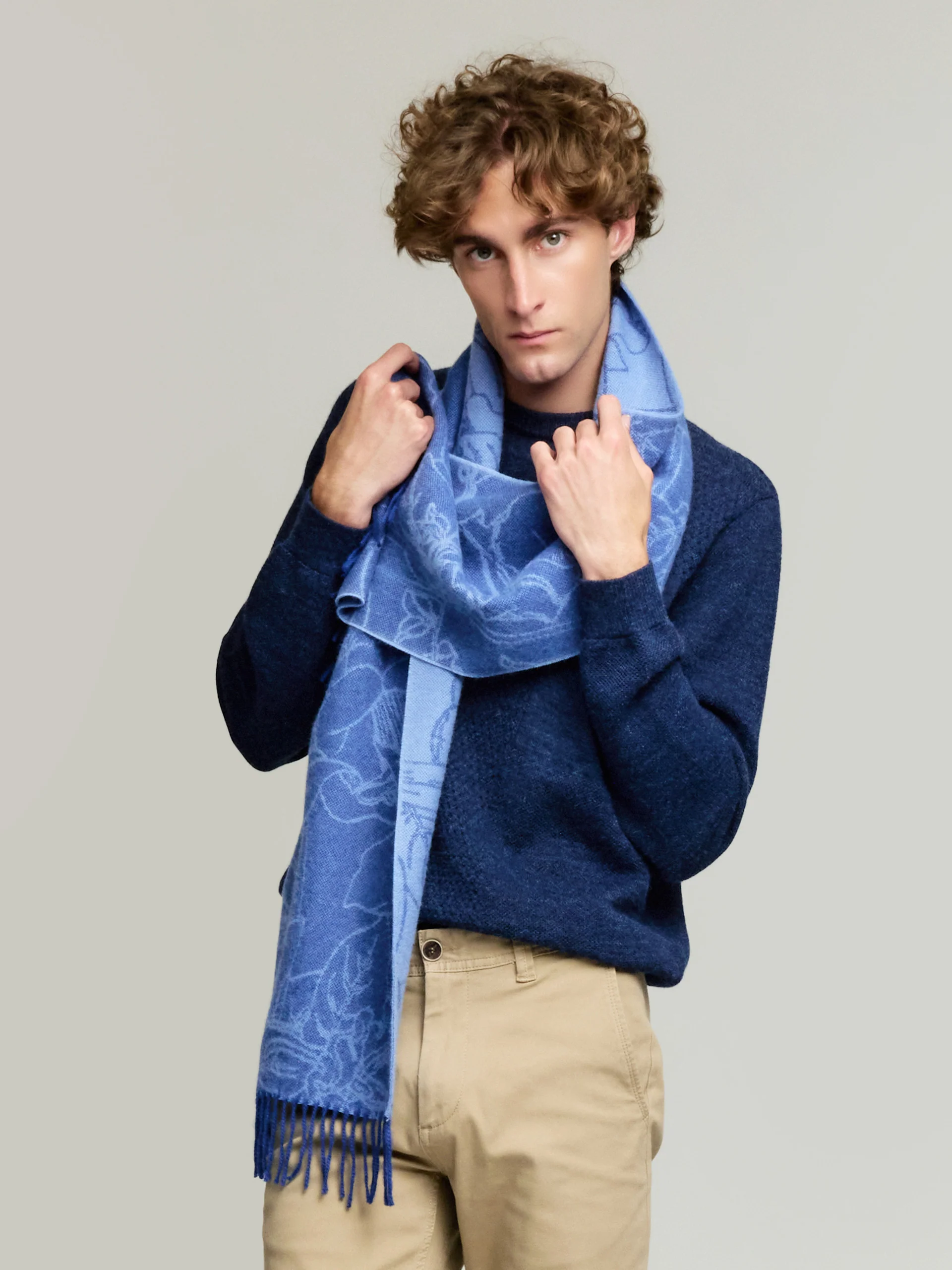 Yetzael Scarf Baby Alpaca Color Blue - Image 4