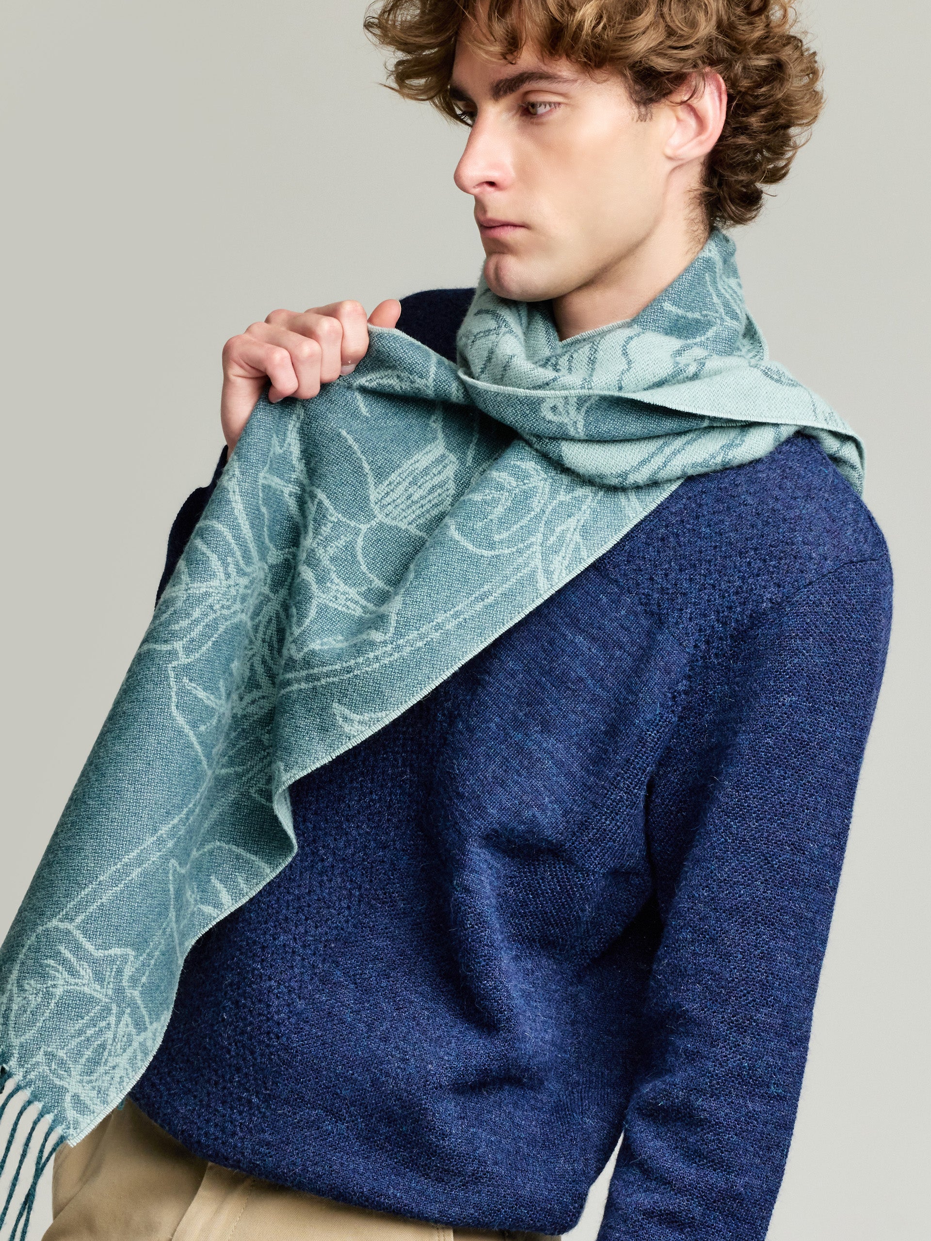 Yetzael Scarf Baby Alpaca Color Green - Image 5