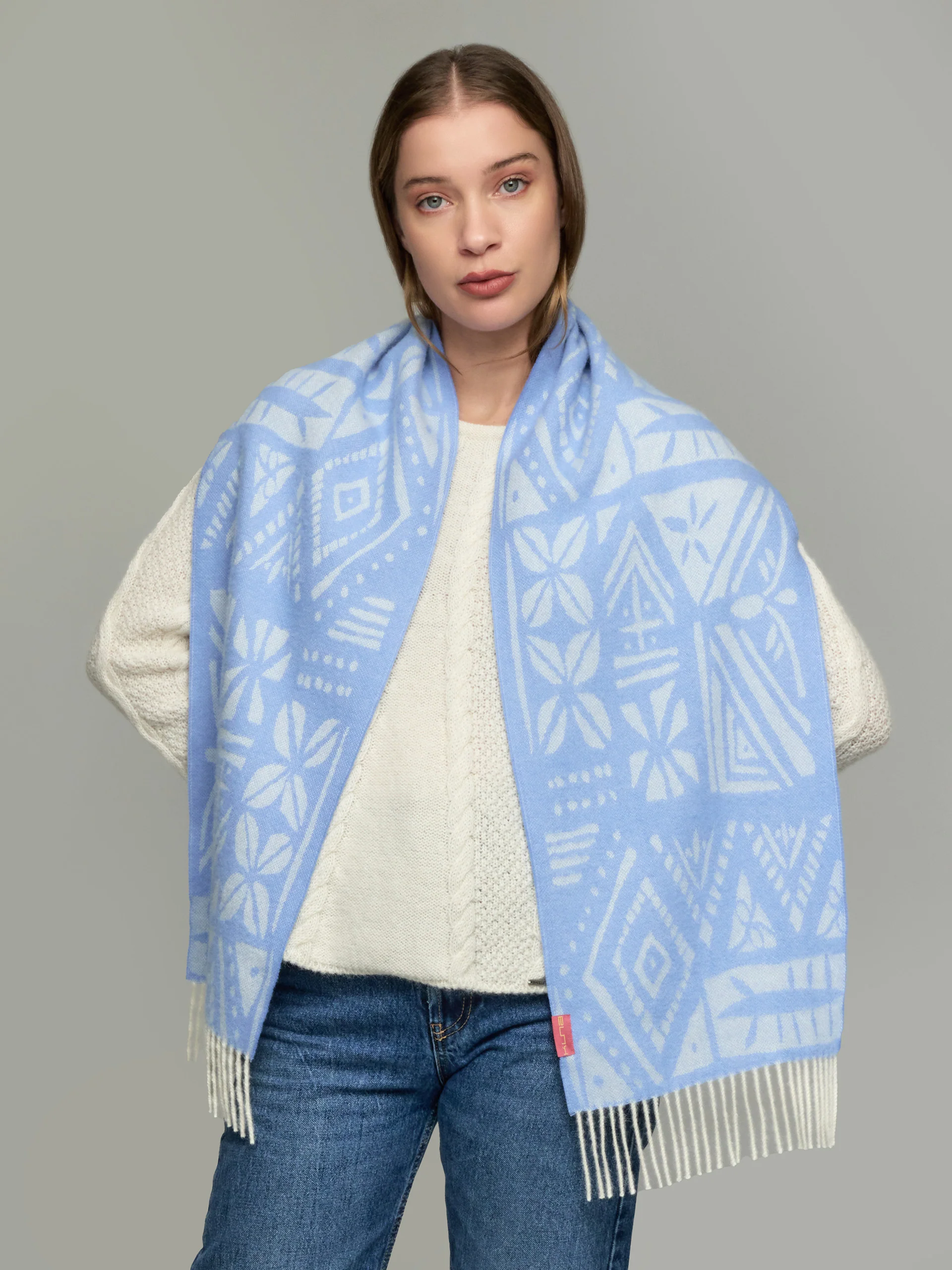 Yetzali Scarf Baby Alpaca Color Light Blue
