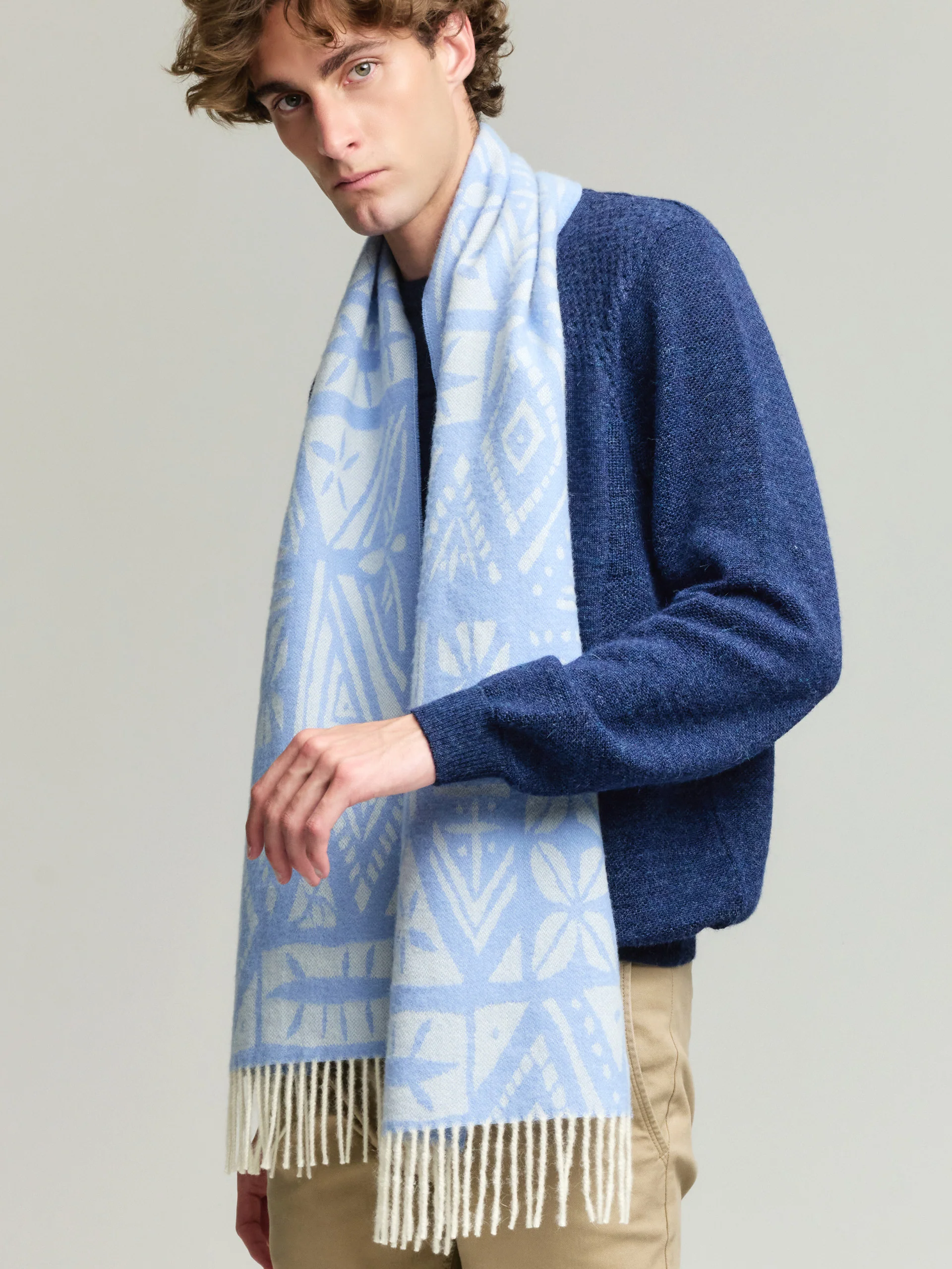 Yetzali Scarf Baby Alpaca Color Light Blue - Image 5