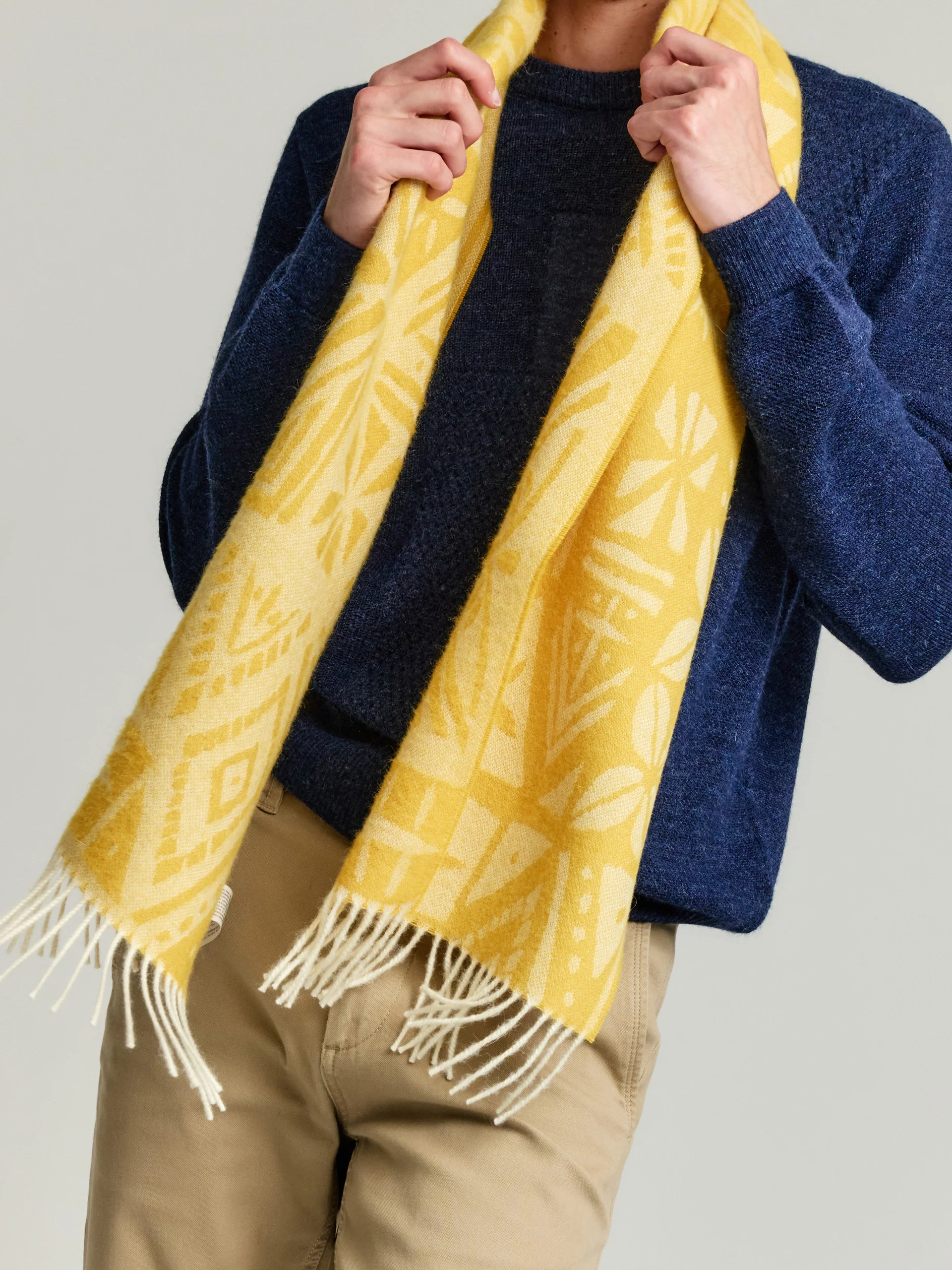 Yetzali Scarf Baby Alpaca Color Yellow - Image 5